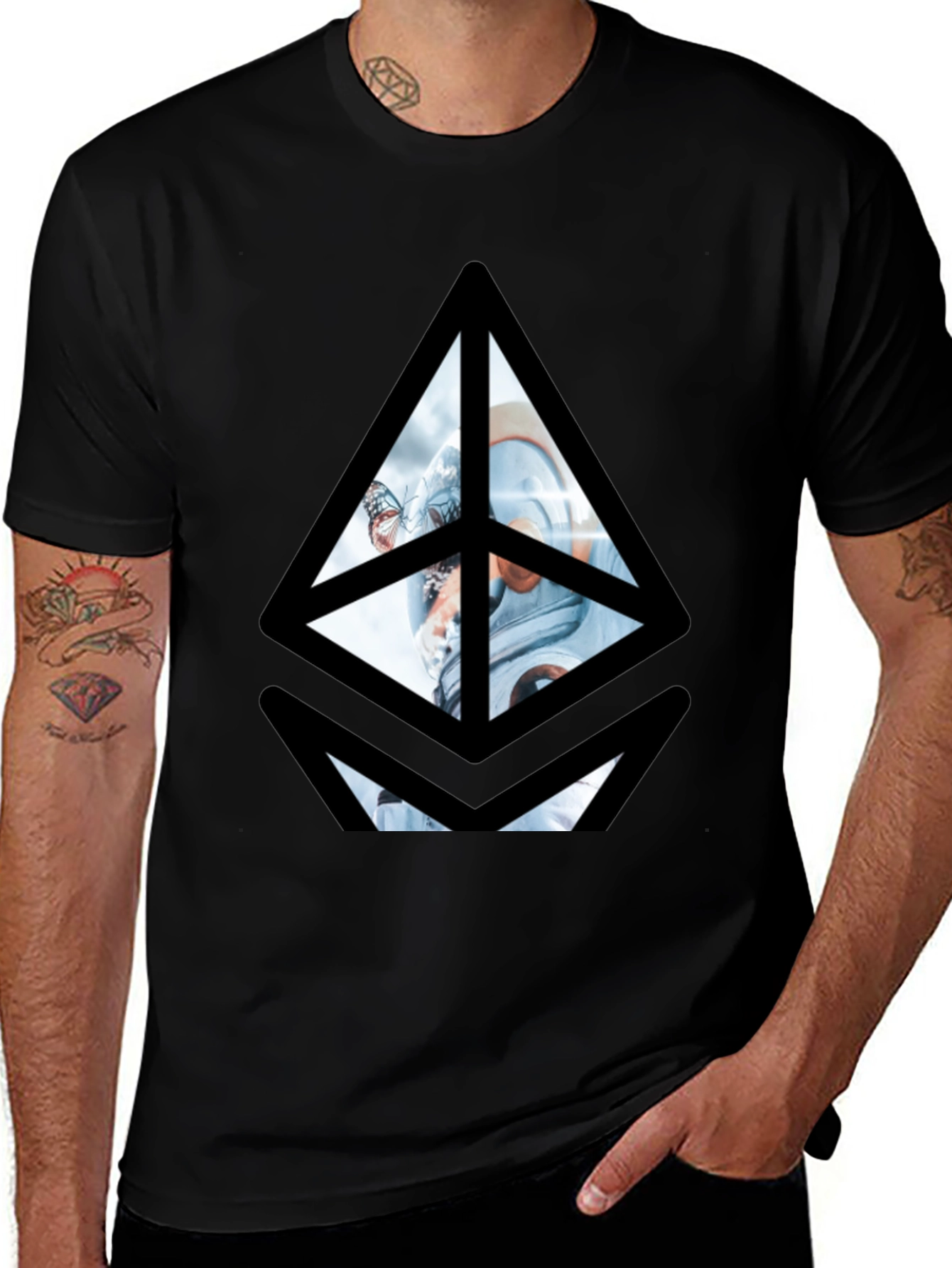 Ethereum Astronaut Graphic Tee - Black