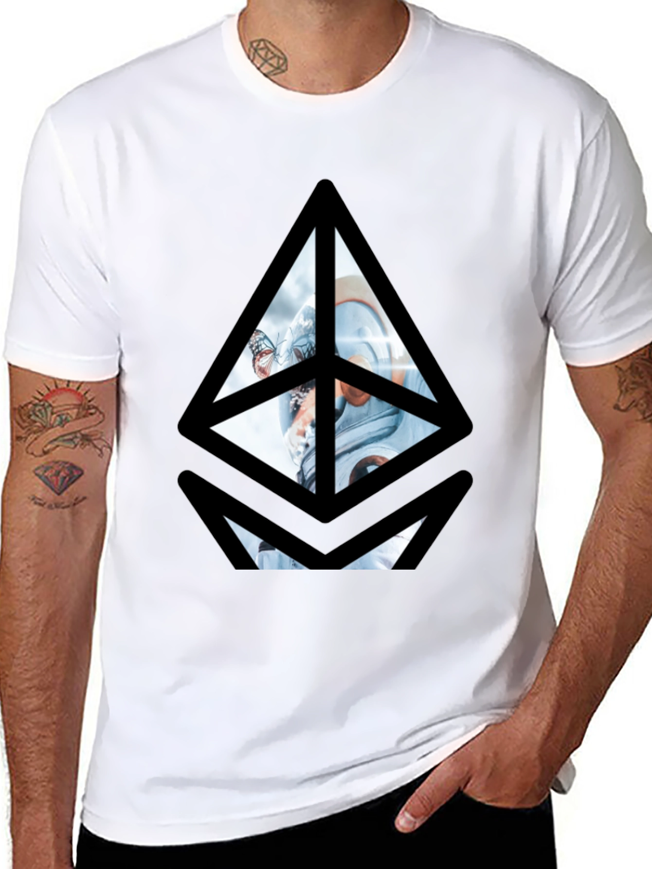 Ethereum Astronaut Graphic Tee - Black