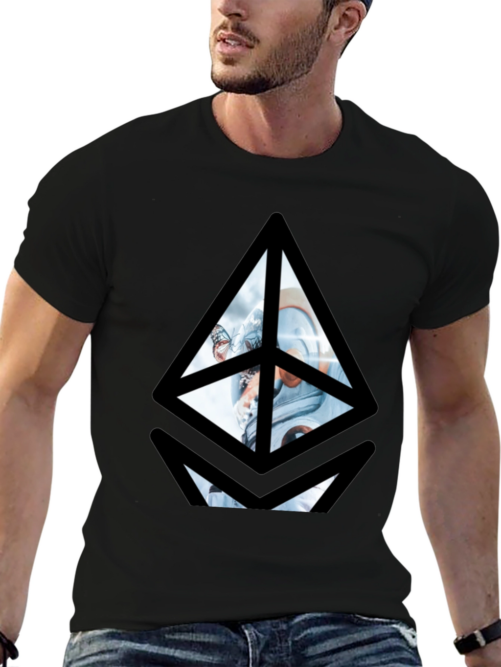 Ethereum Astronaut Graphic Tee - Black