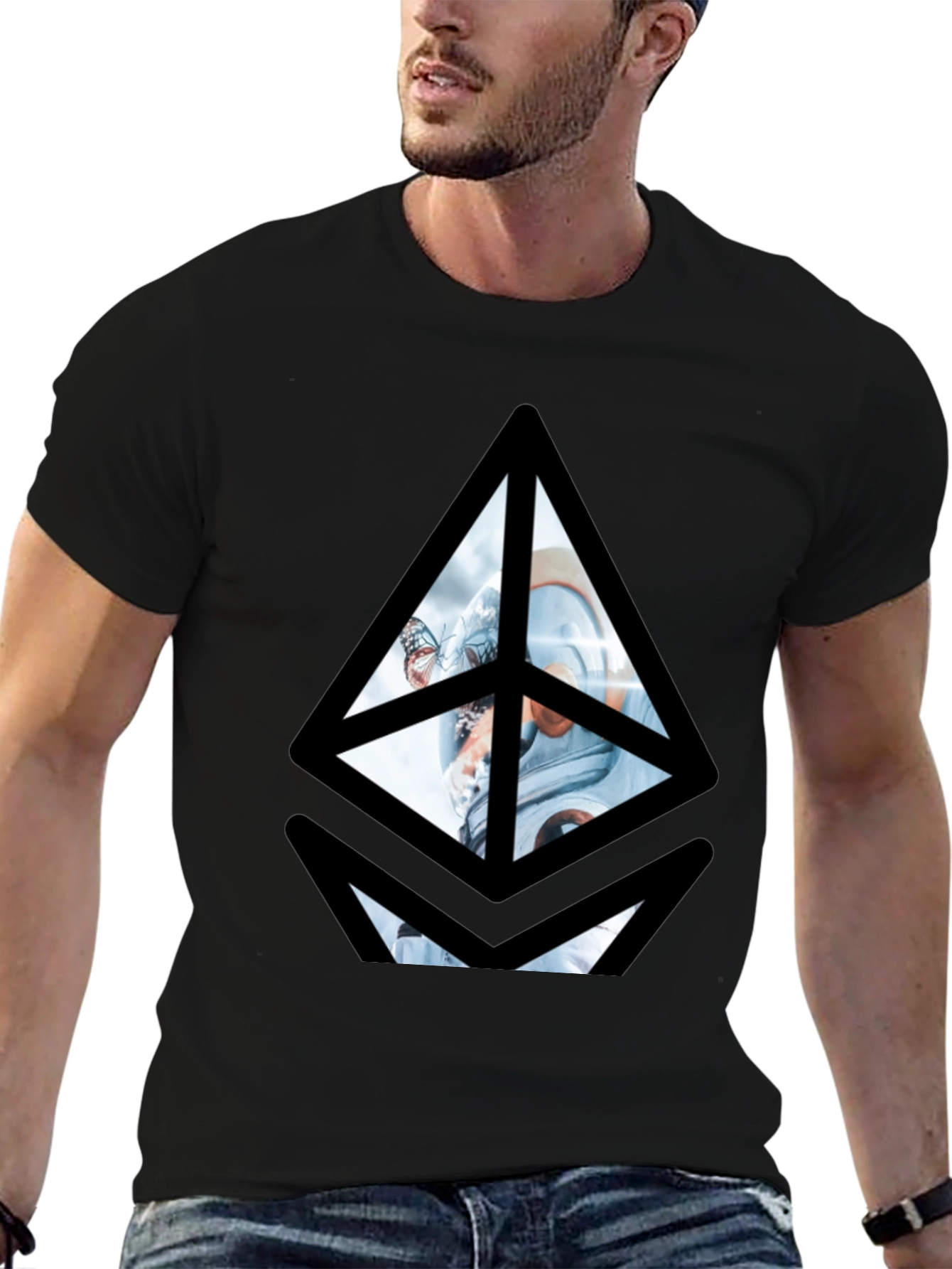 Ethereum Astronaut Graphic Tee - Black