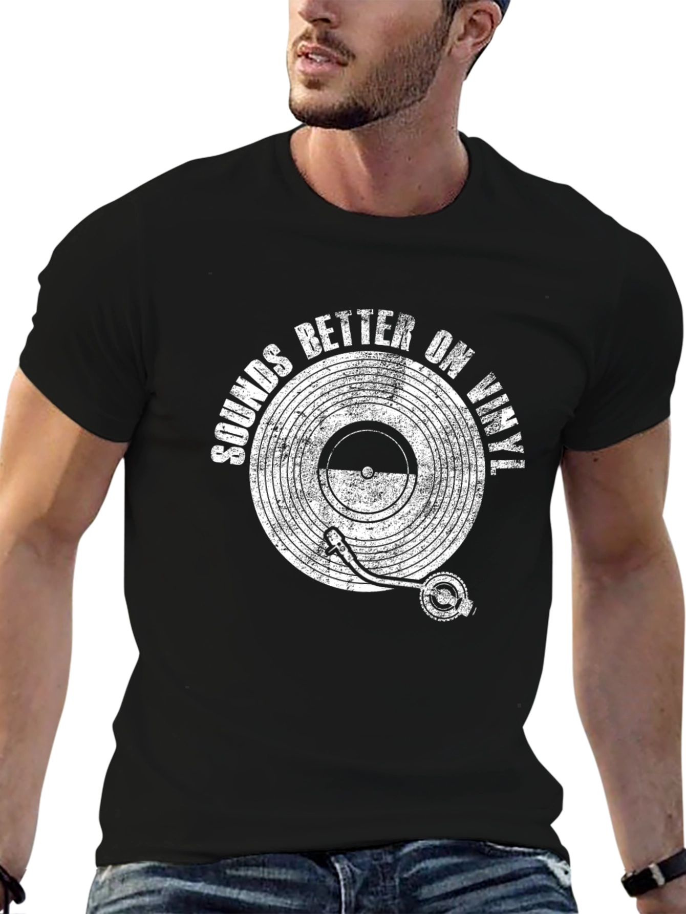 Sounds Better on Vinyl Black Graphic Tee