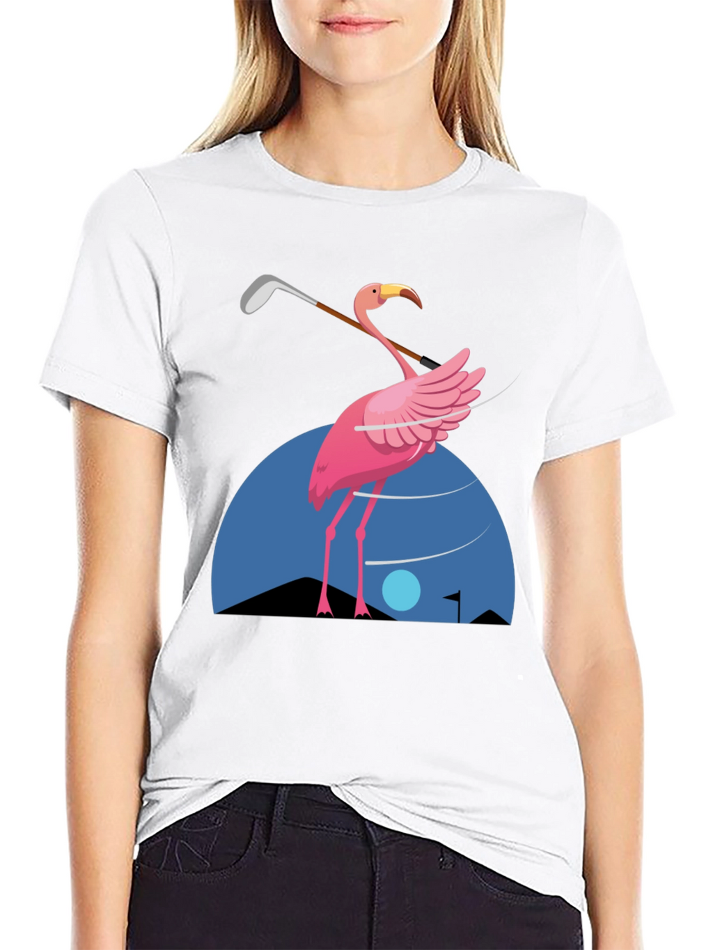 Flamingo Golf T-Shirt - Fun Graphic Tee
