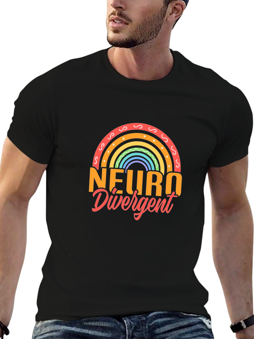 Neurodivergent Rainbow T-Shirt - Support Neurodiversity!