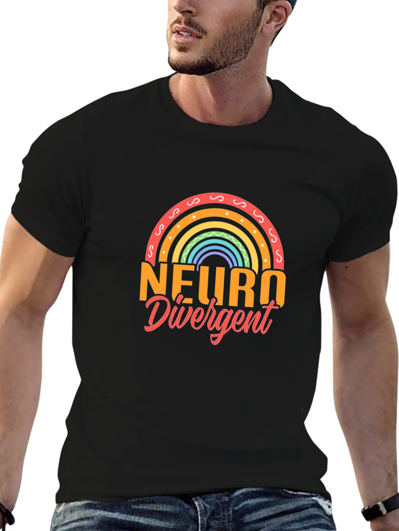 Neurodivergent Rainbow T-Shirt - Support Neurodiversity!