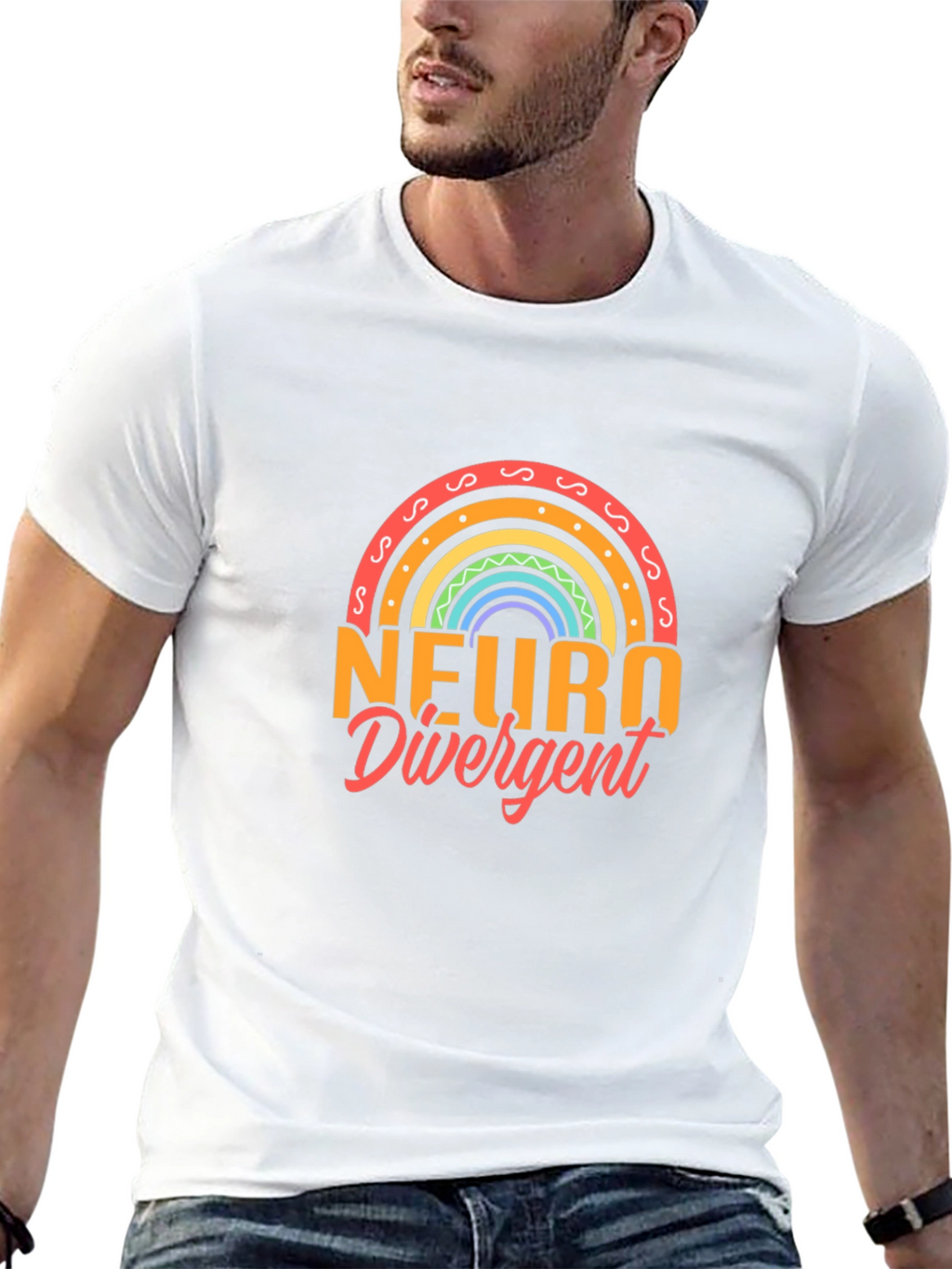 Neurodivergent Rainbow T-Shirt - Support Neurodiversity!