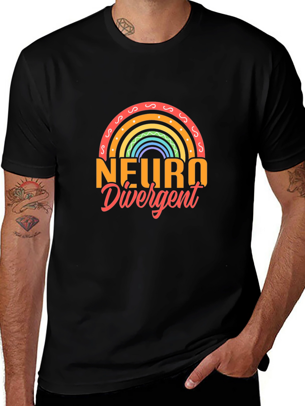 Neurodivergent Rainbow T-Shirt - Support Neurodiversity!