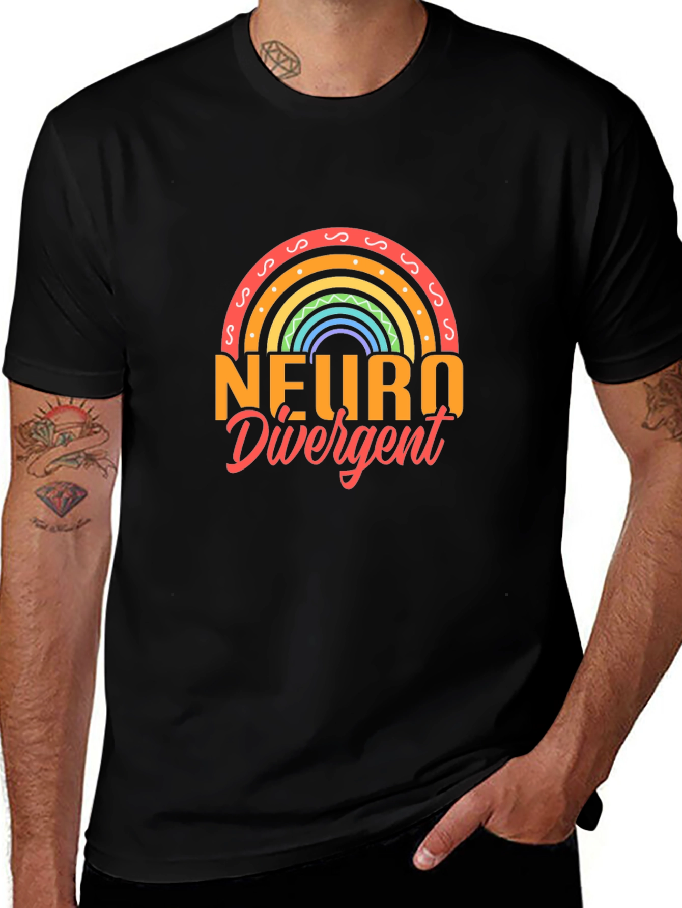 Neurodivergent Rainbow T-Shirt - Support Neurodiversity!