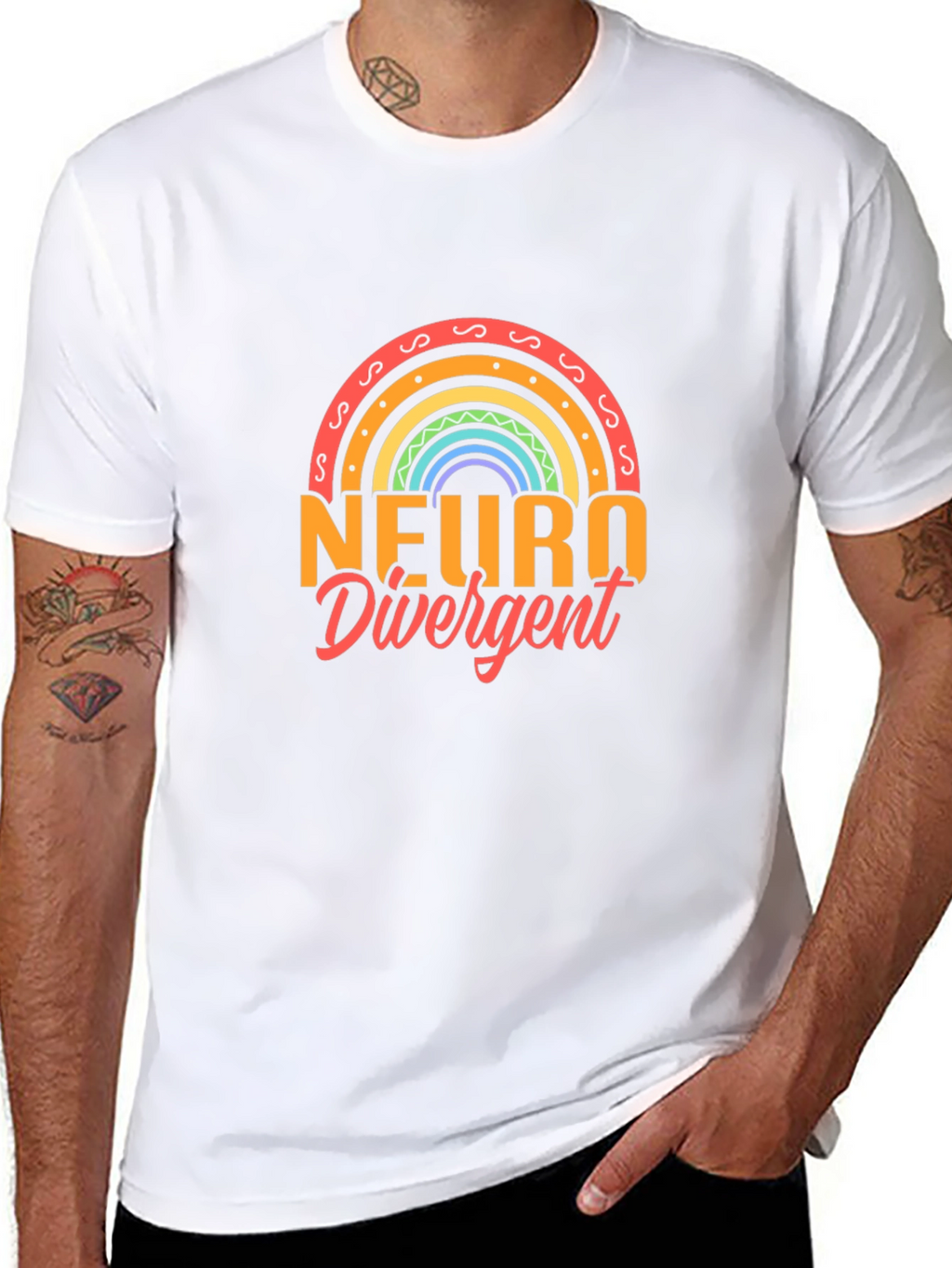 Neurodivergent Rainbow T-Shirt - Support Neurodiversity!