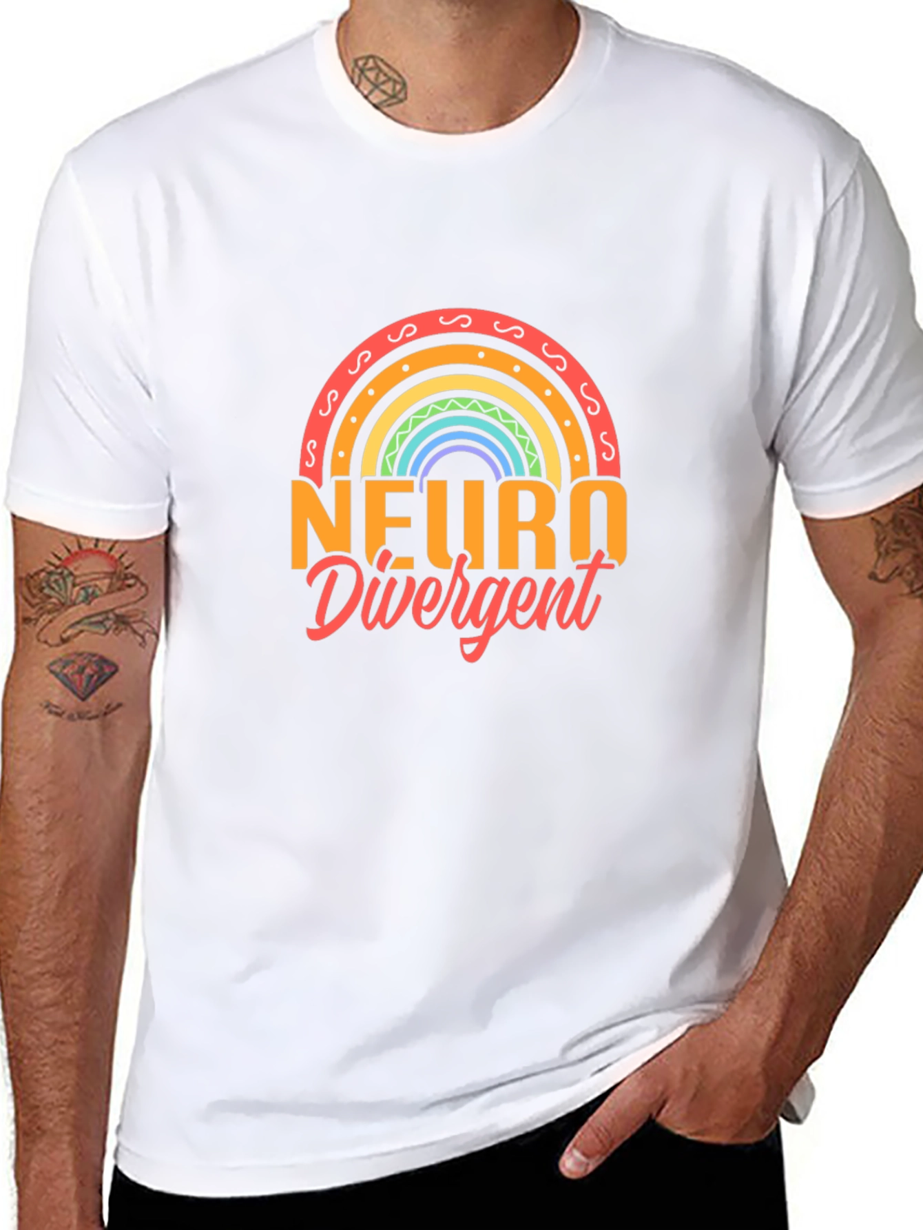 Neurodivergent Rainbow T-Shirt - Support Neurodiversity!