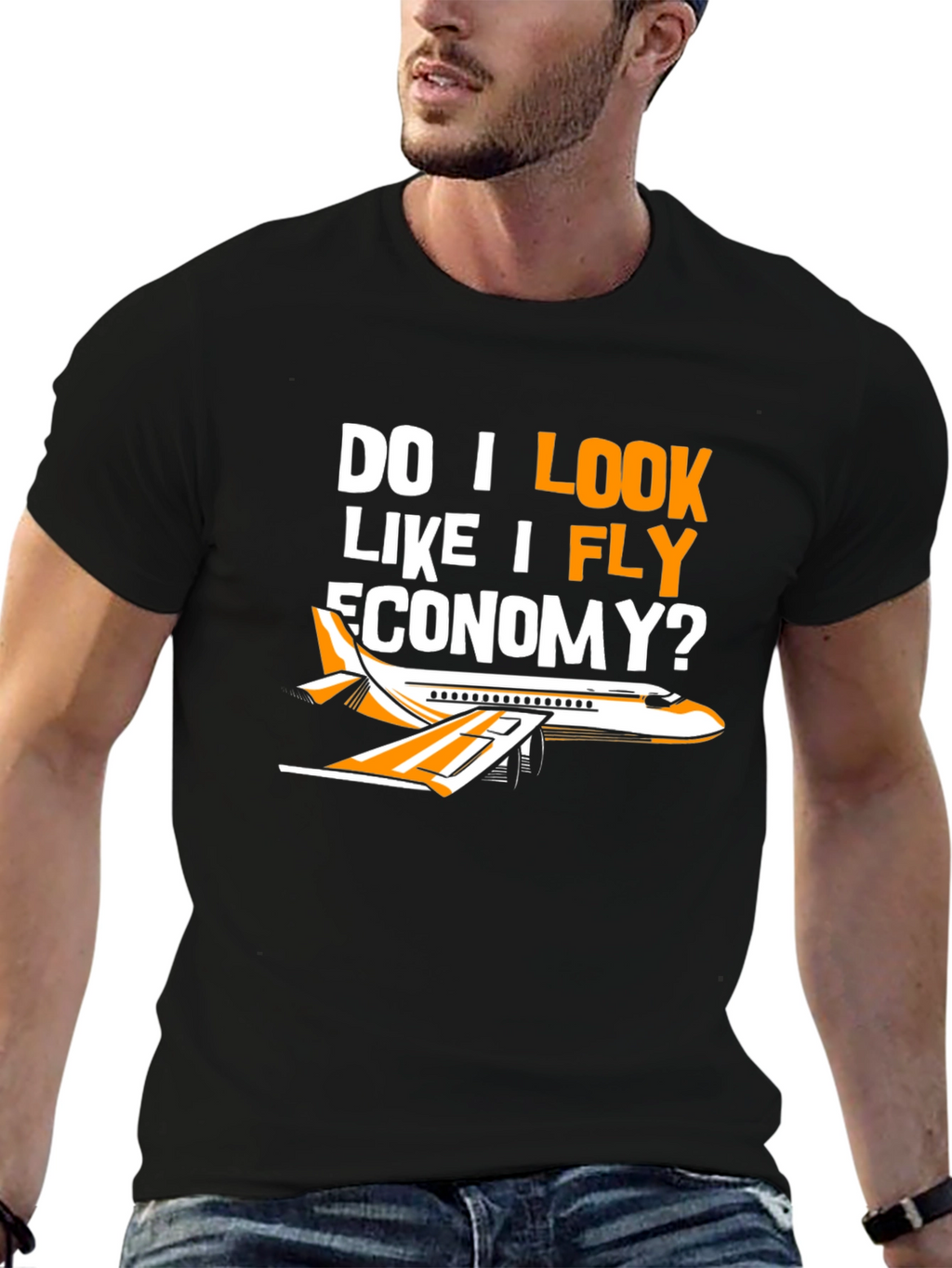 Fly Economy T-Shirt - Airplane Design