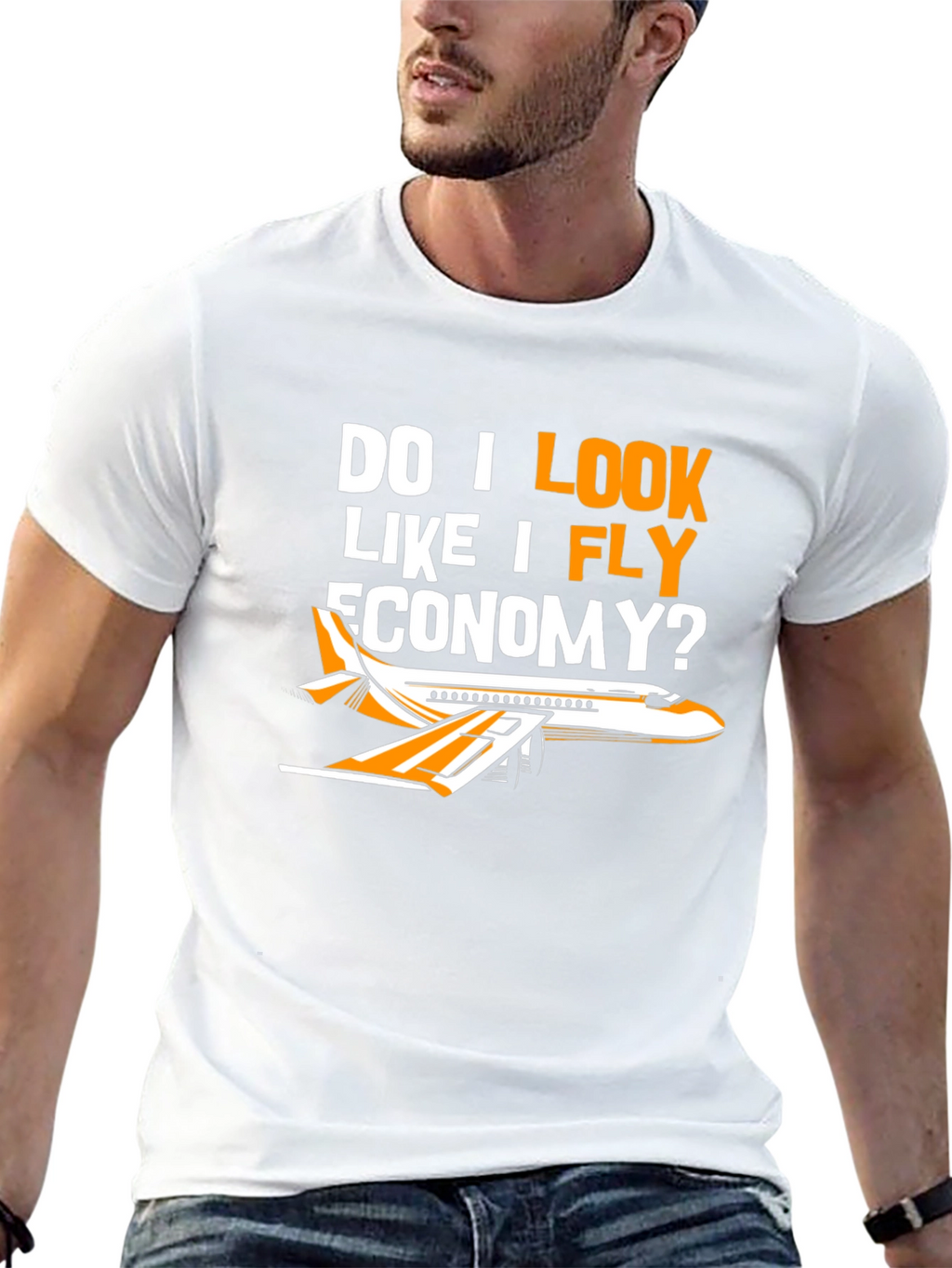 Fly Economy T-Shirt - Airplane Design