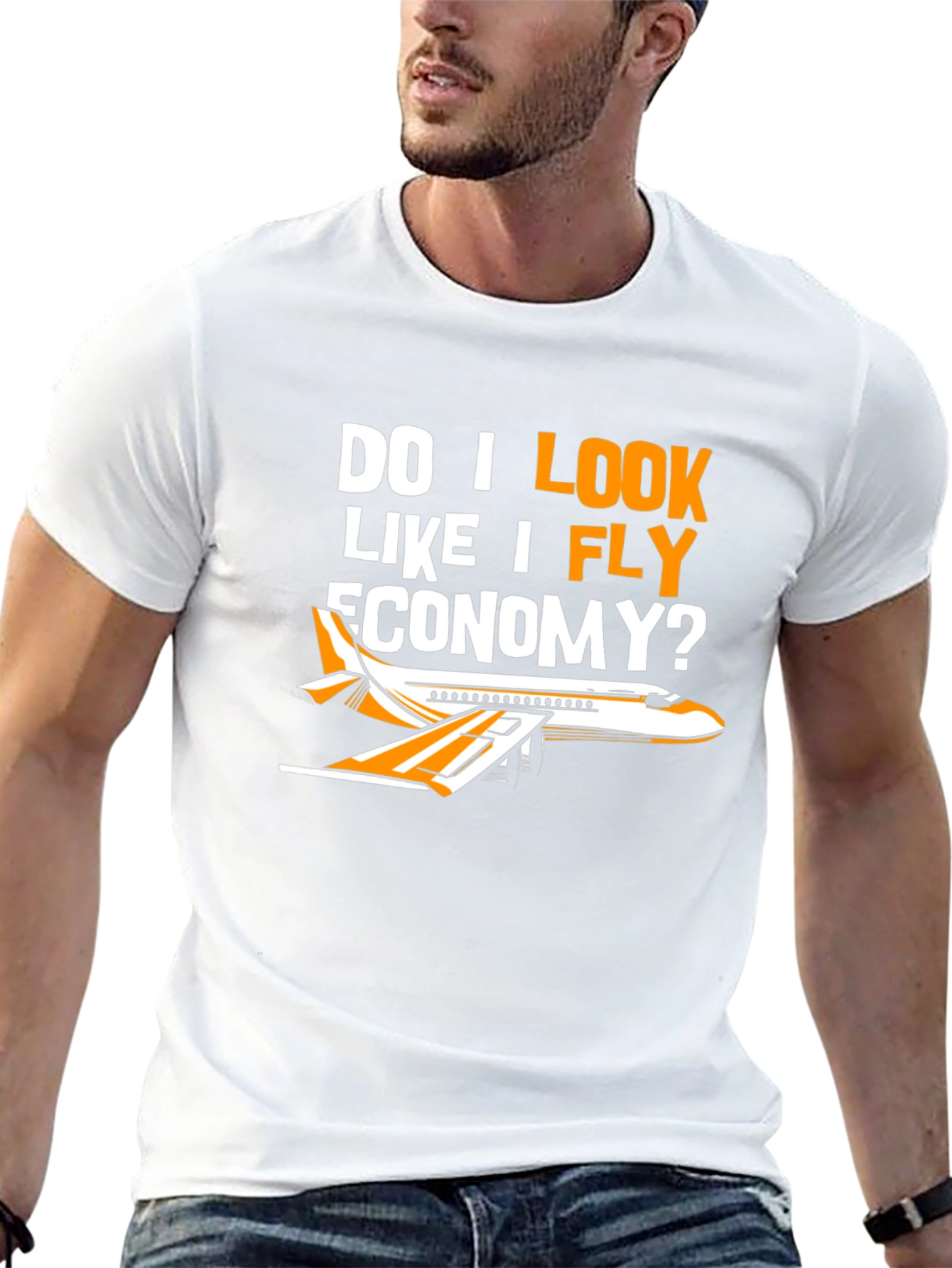 Fly Economy T-Shirt - Airplane Design