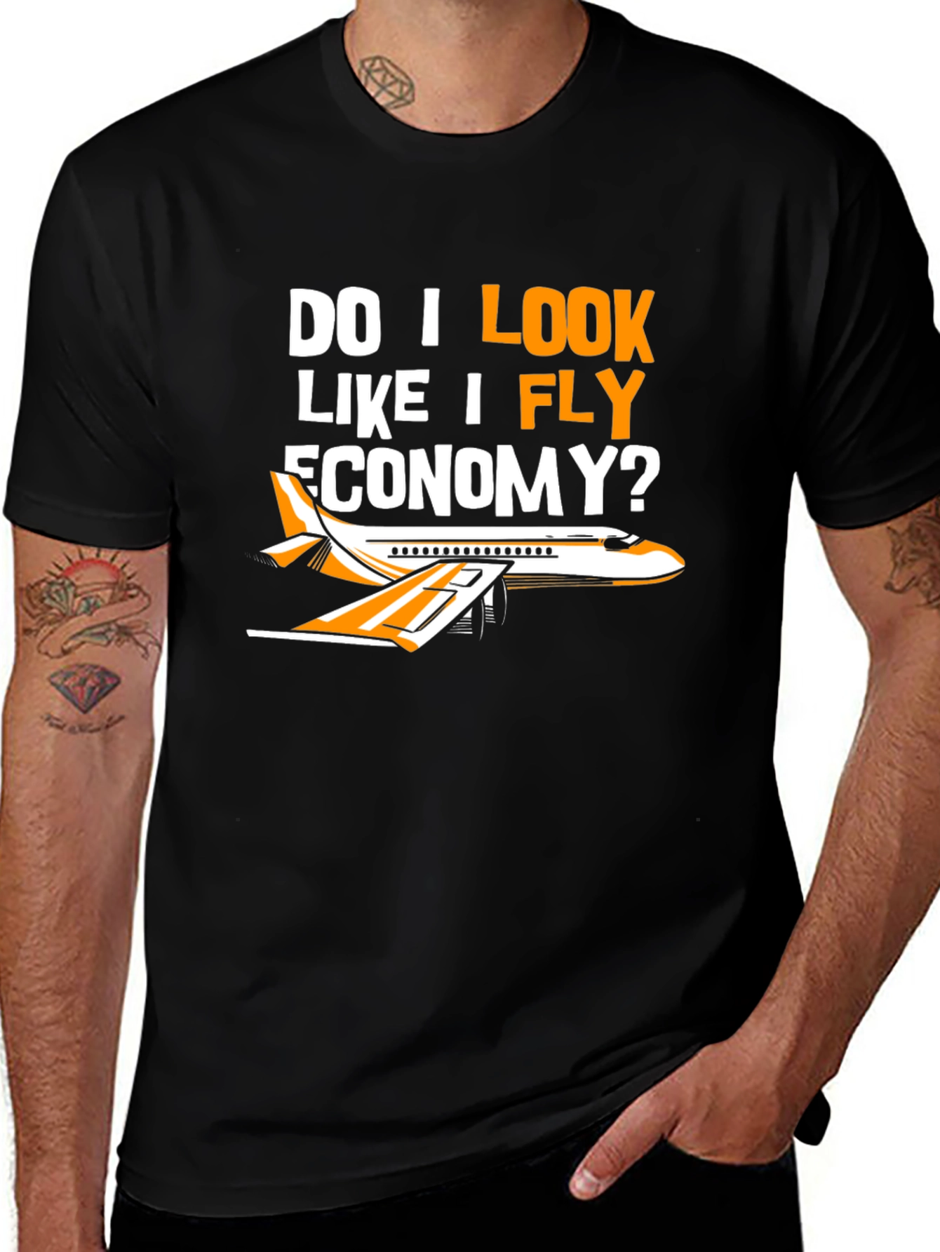 Fly Economy T-Shirt - Airplane Design