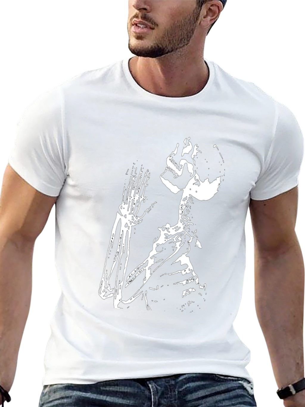 Skeleton Praying Black T-Shirt