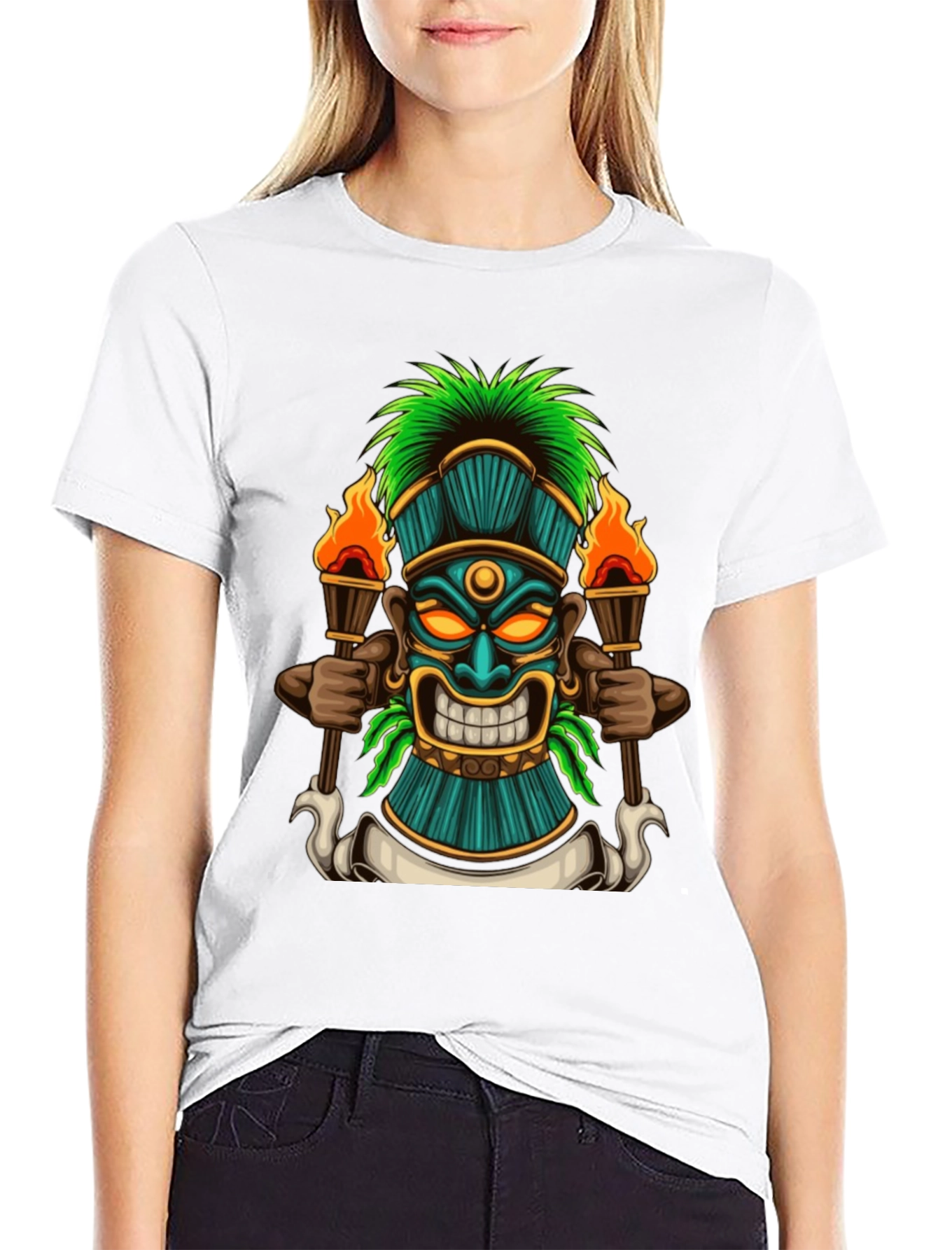 Tiki Totem Graphic Tee - Island Vibes