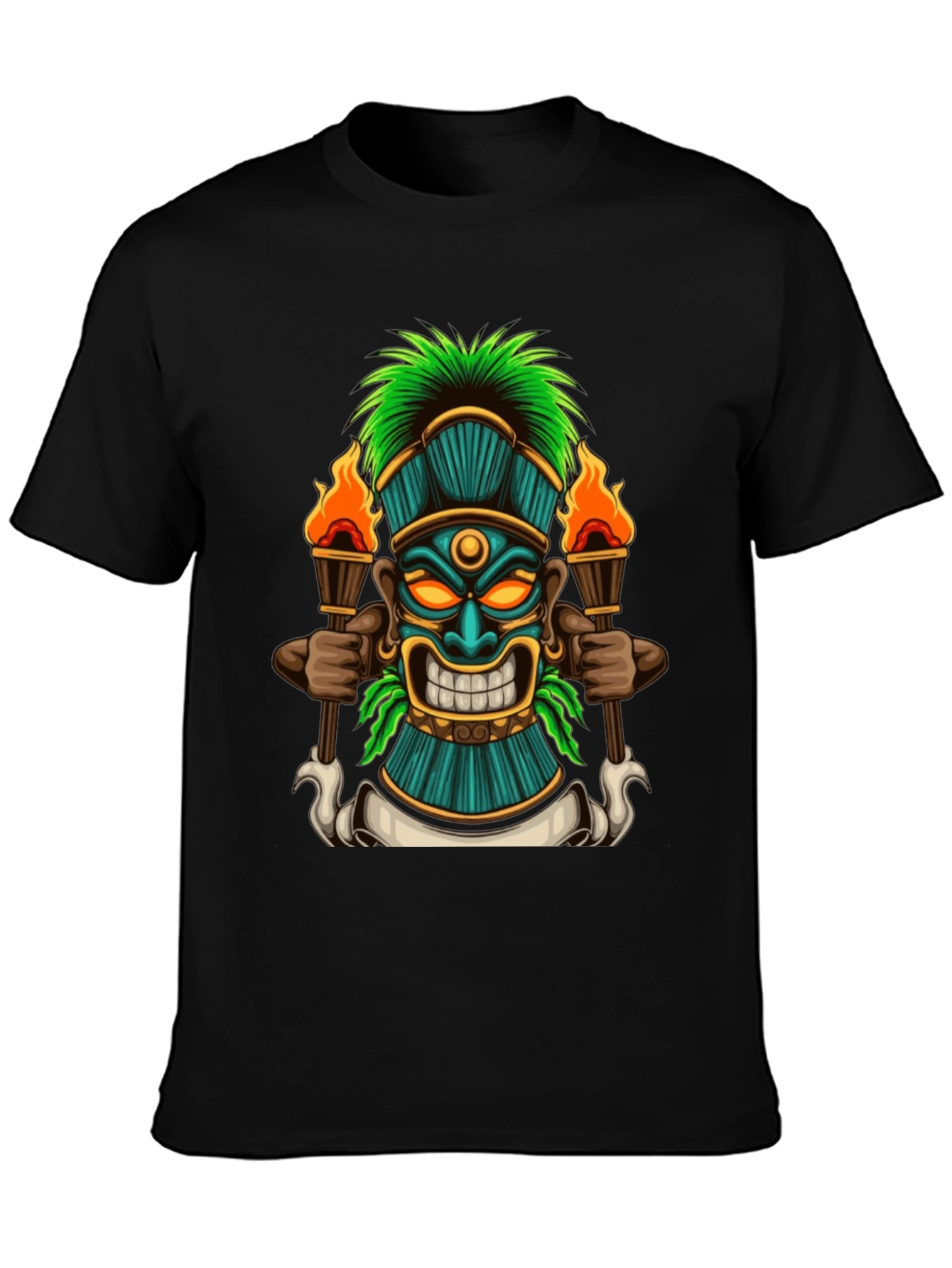 Tiki Totem Graphic Tee - Island Vibes