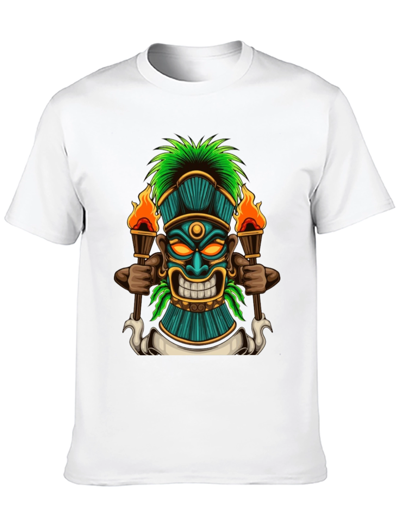 Tiki Totem Graphic Tee - Island Vibes