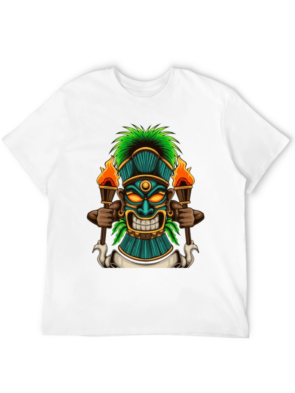 Tiki Totem Graphic Tee - Island Vibes