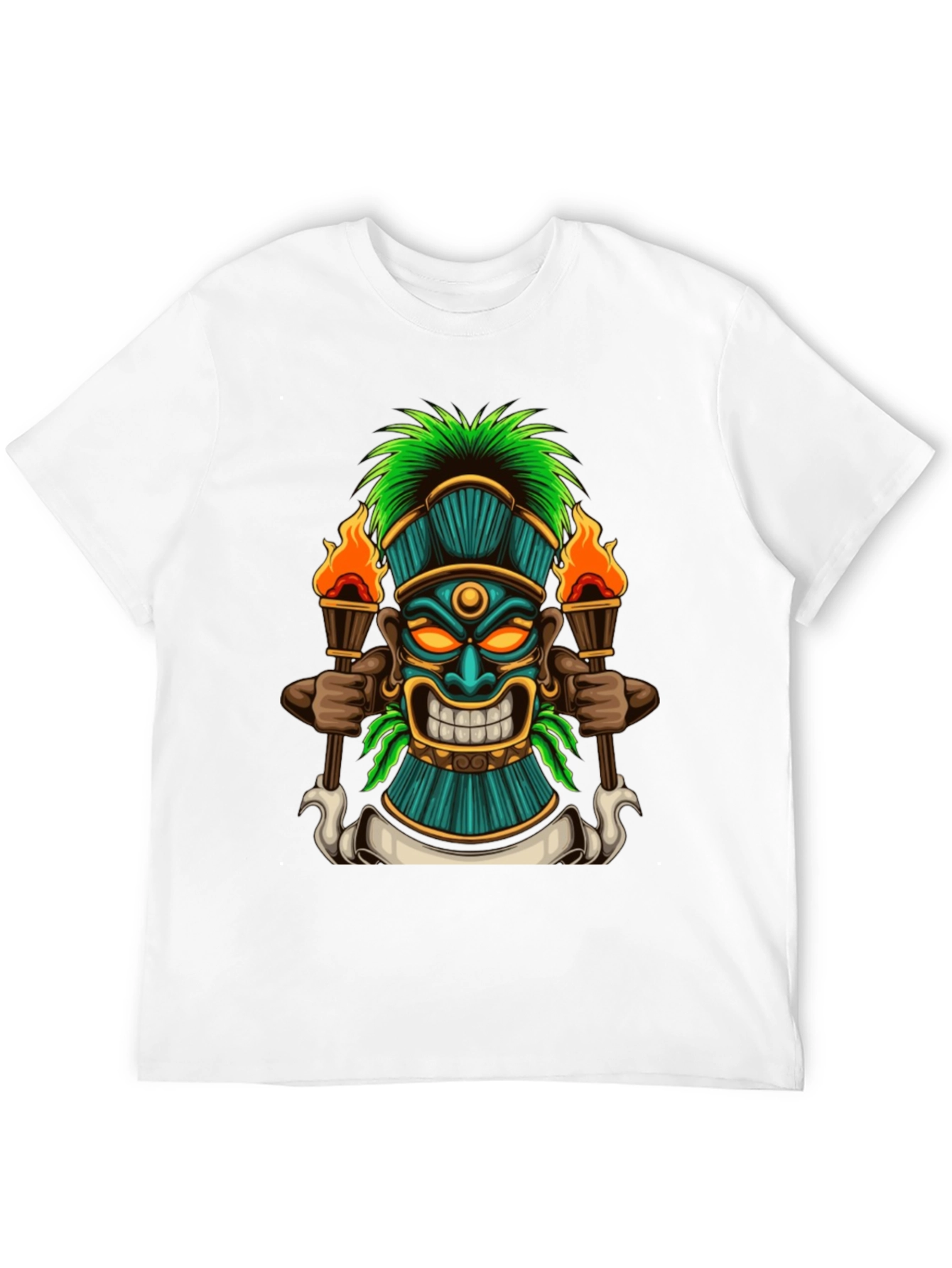 Tiki Totem Graphic Tee - Island Vibes