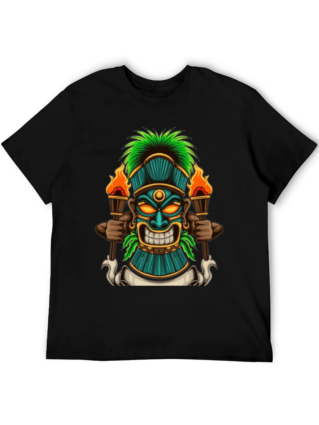 Tiki Totem Graphic Tee - Island Vibes