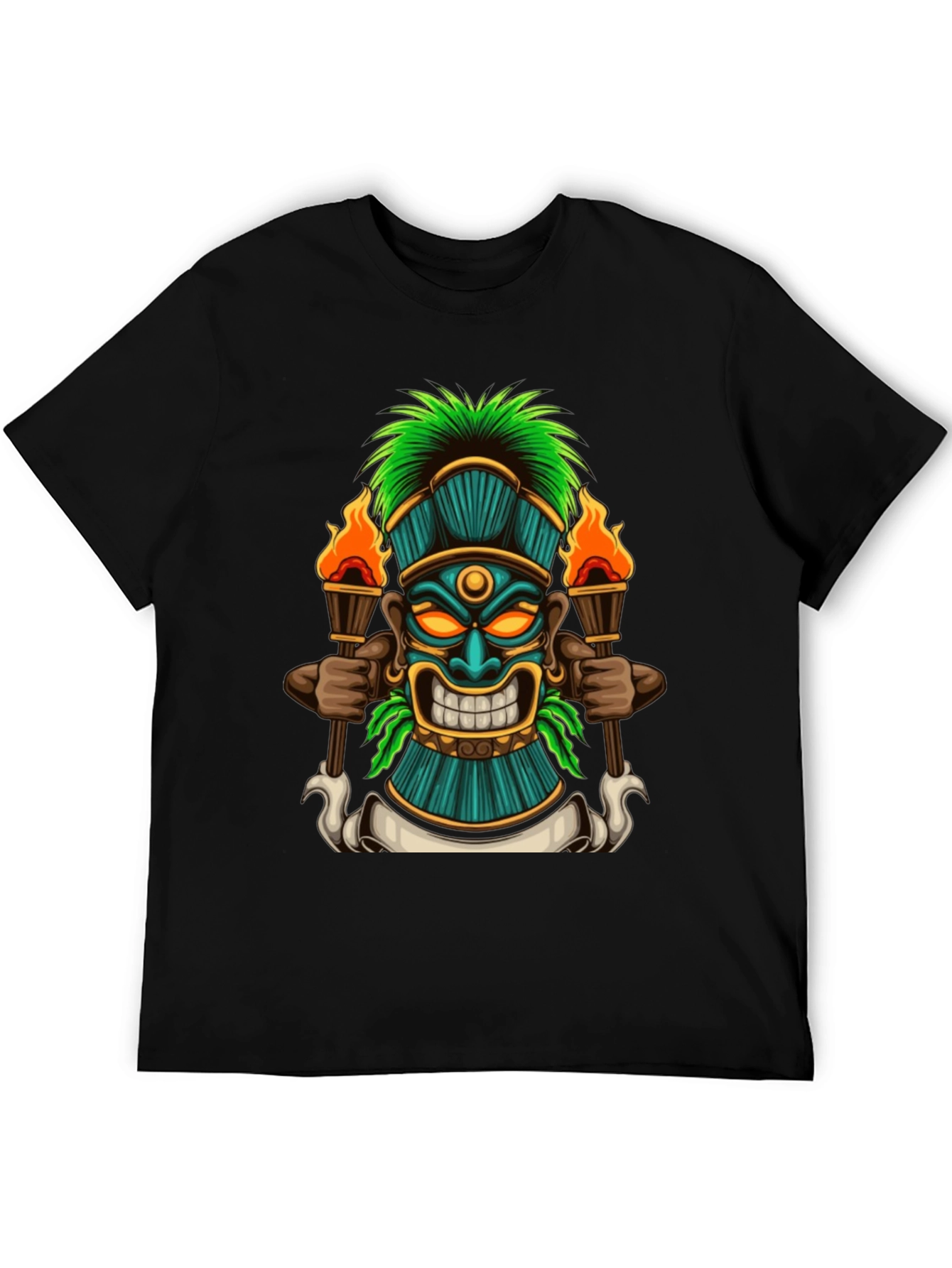 Tiki Totem Graphic Tee - Island Vibes