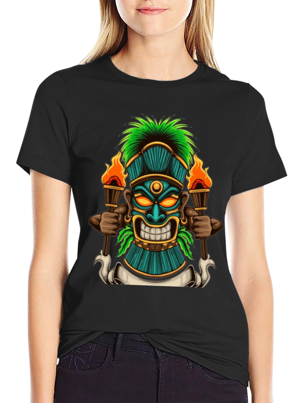 Tiki Totem Graphic Tee - Island Vibes
