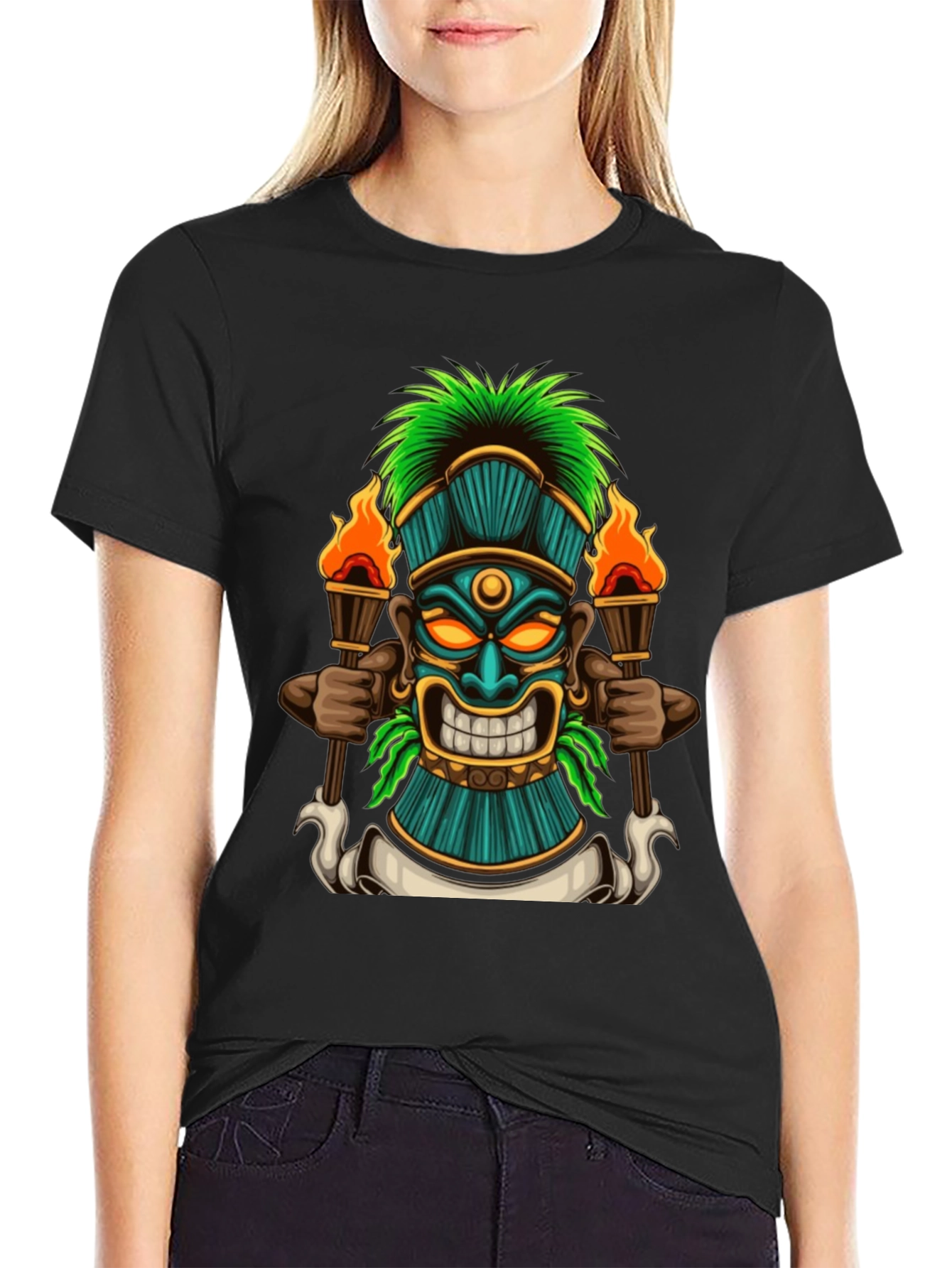 Tiki Totem Graphic Tee - Island Vibes