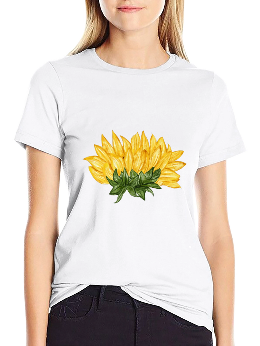 Sunflower Graphic Black T-Shirt