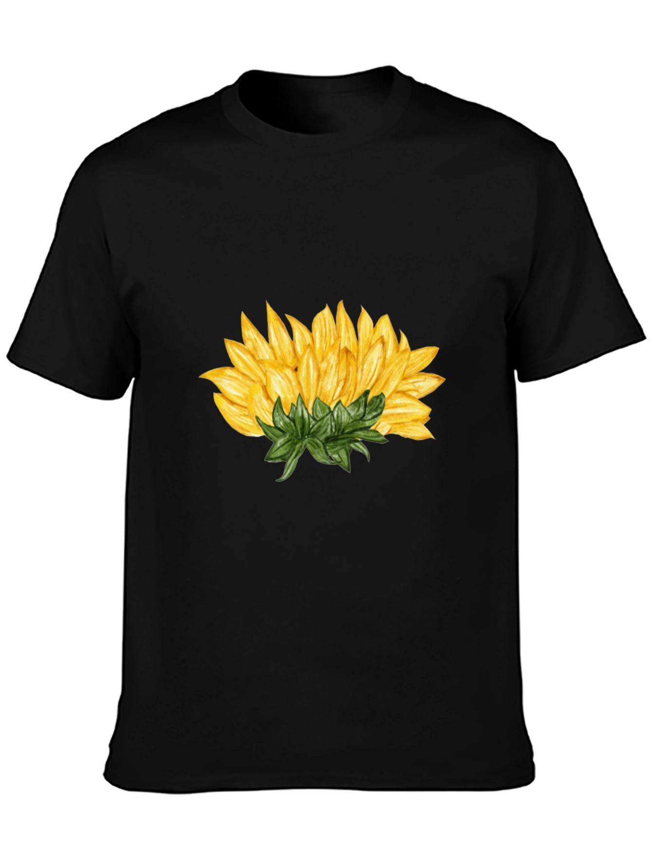 Sunflower Graphic Black T-Shirt