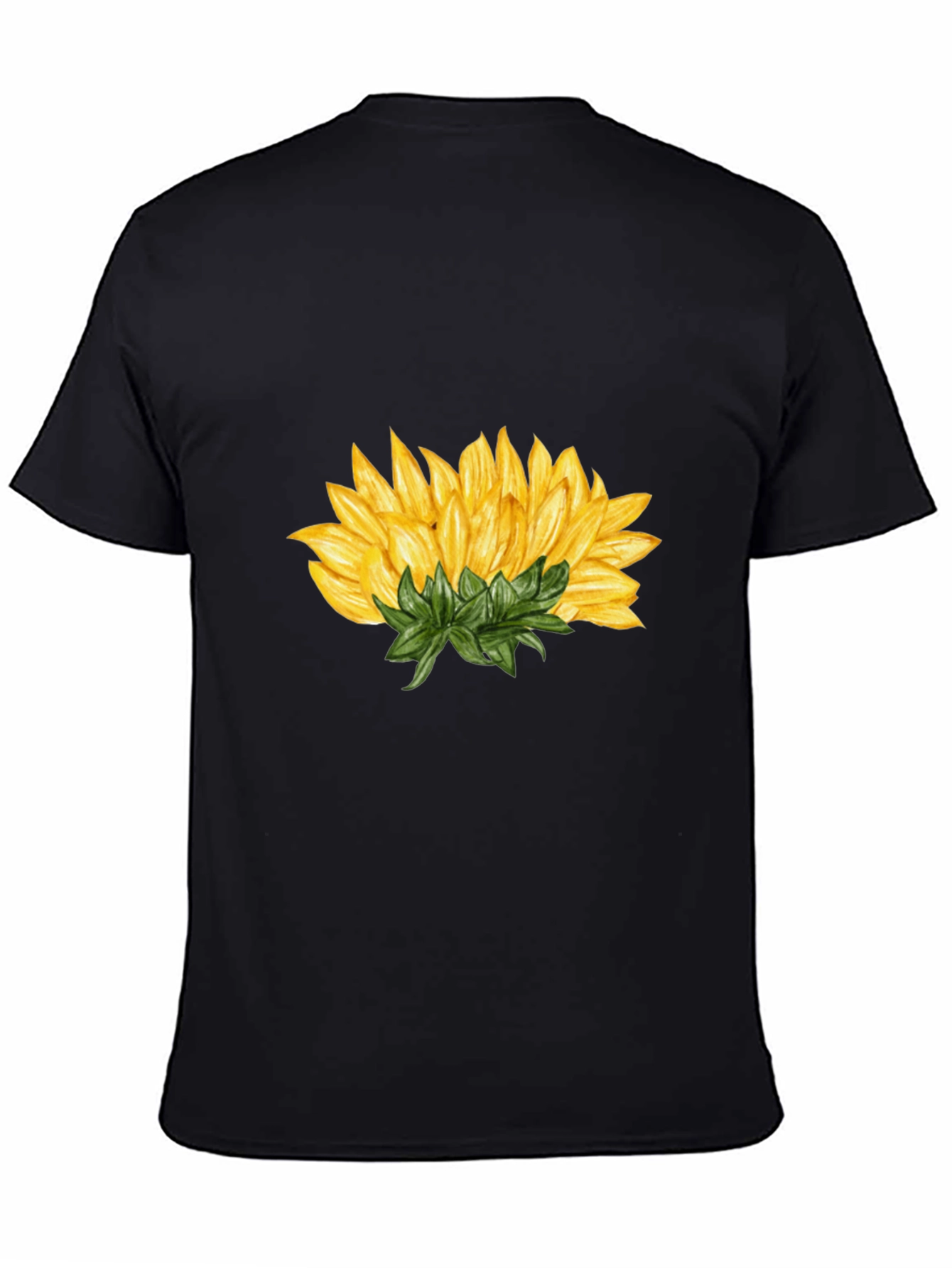 Sunflower Graphic Black T-Shirt