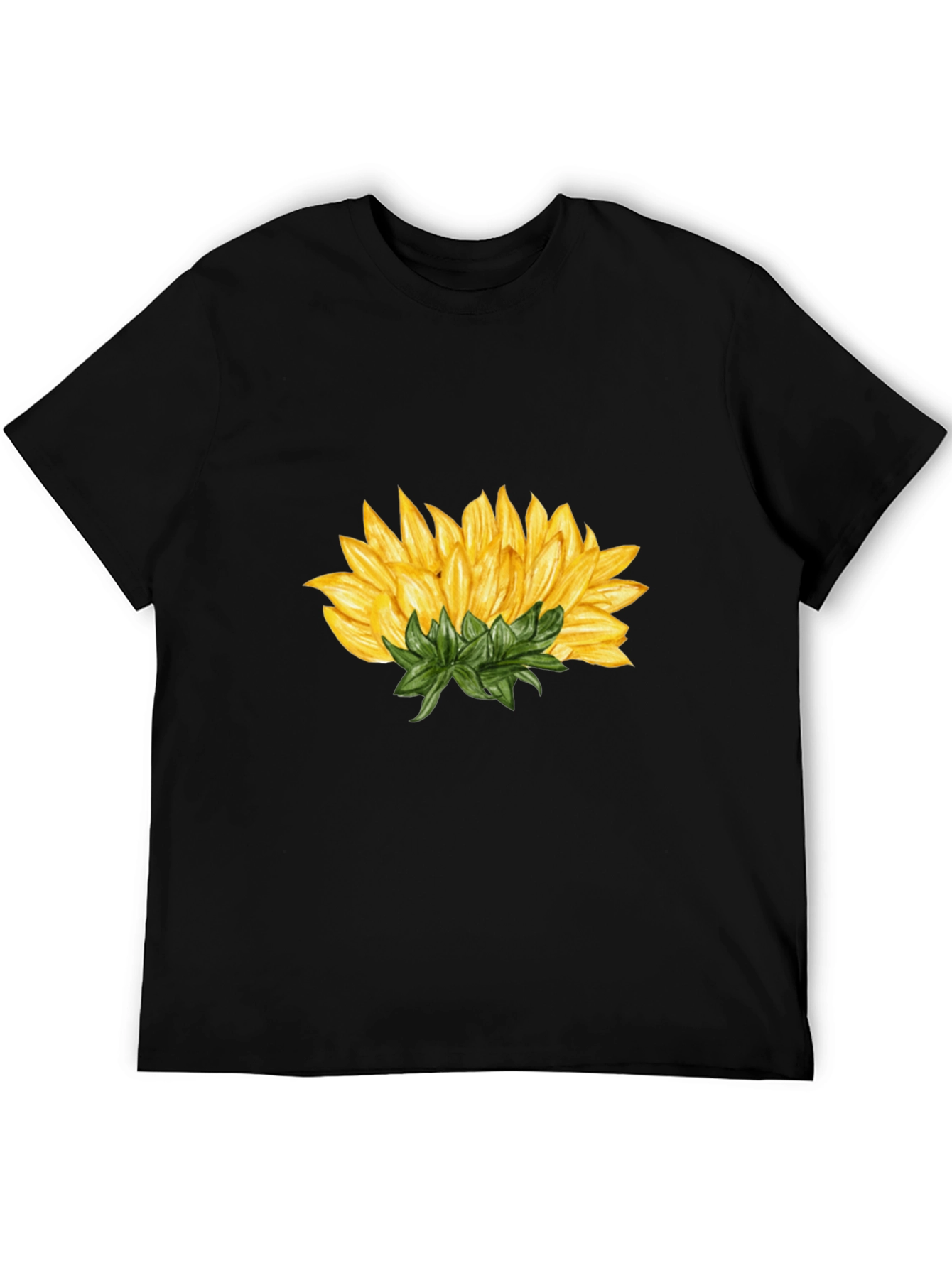 Sunflower Graphic Black T-Shirt