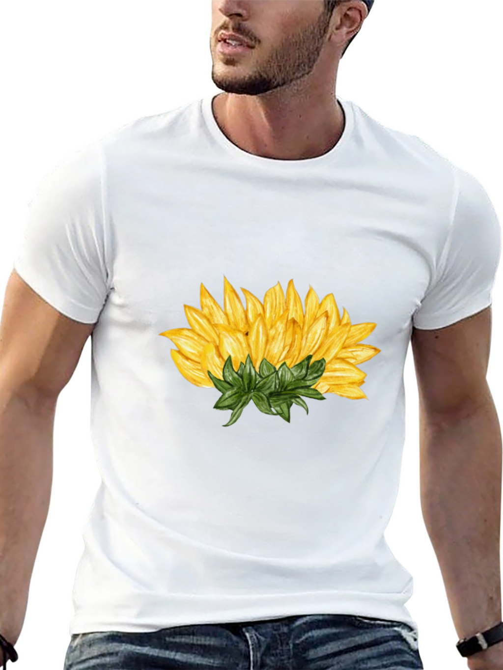 Sunflower Graphic Black T-Shirt