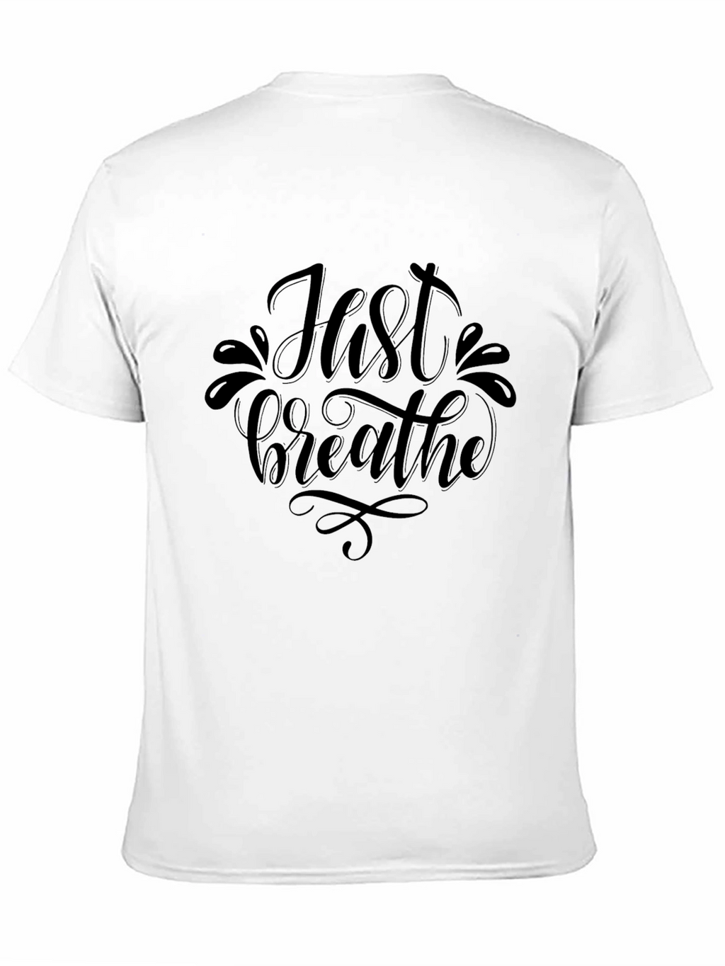 Just Breathe Black Graphic Tee