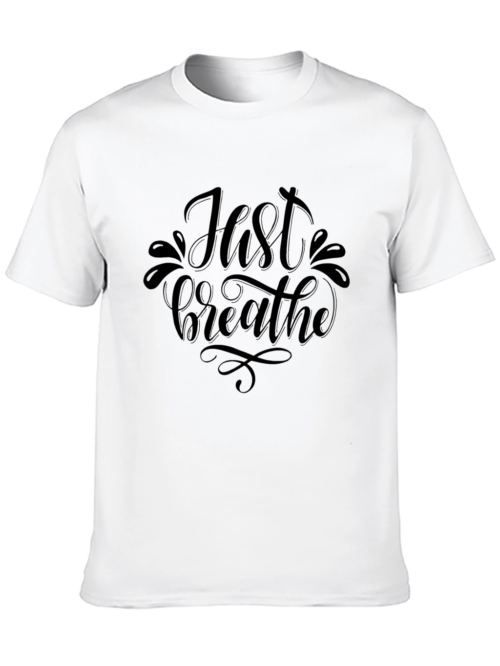 Just Breathe Black Graphic Tee