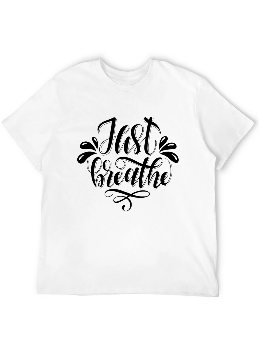 Just Breathe Black Graphic Tee