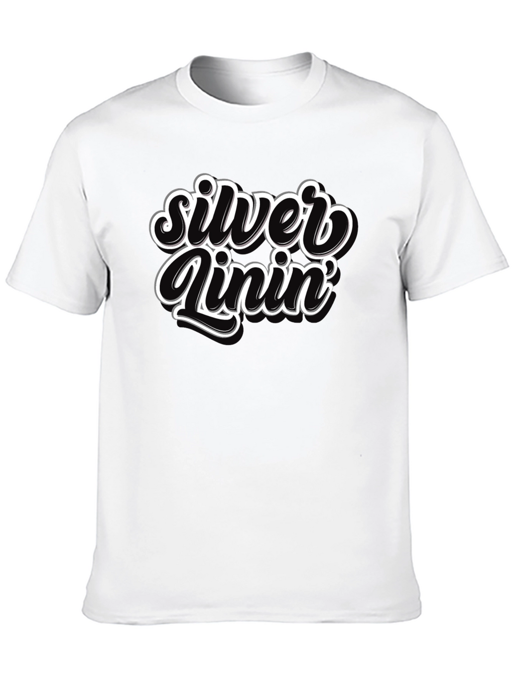 Silver Lining Graphic T-Shirt - Black