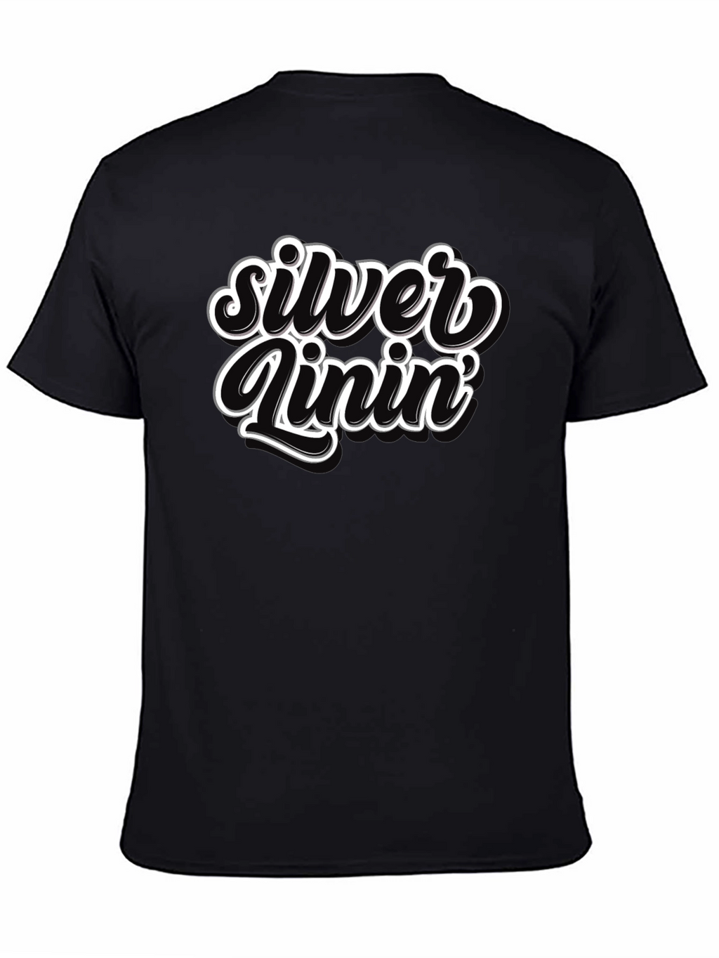 Silver Lining Graphic T-Shirt - Black
