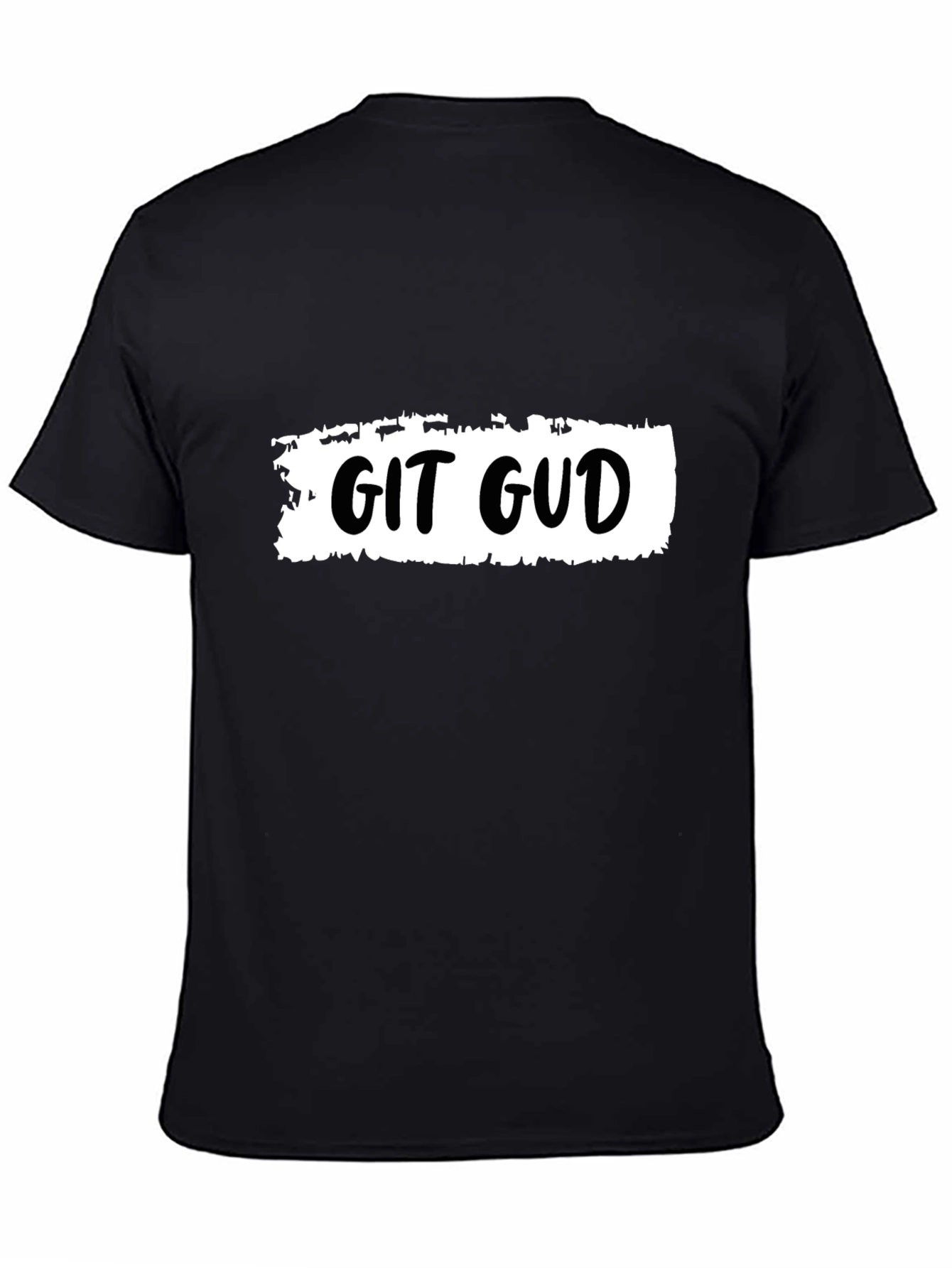 Git Gud T-Shirt - Black Cotton Tee for Coders