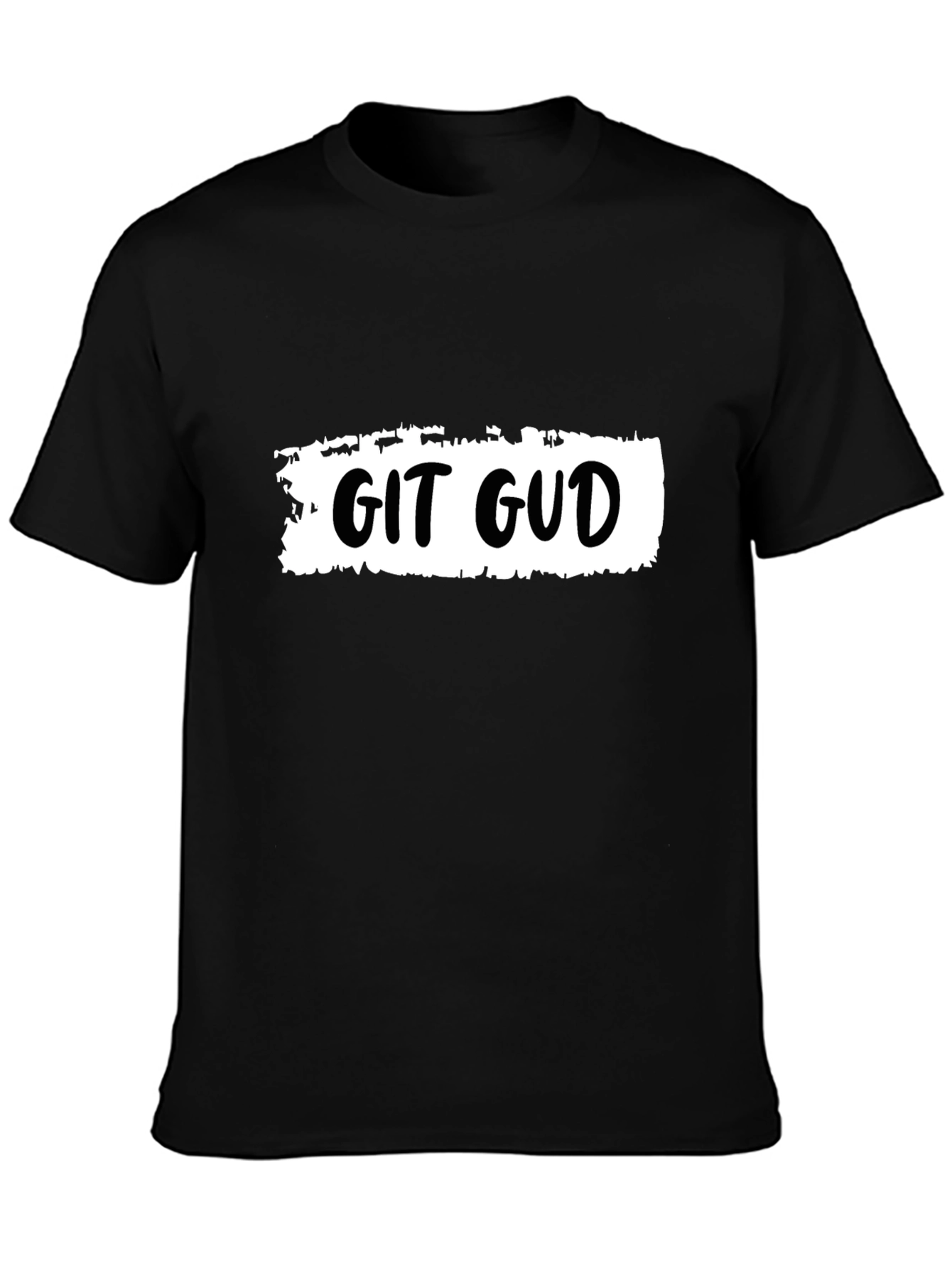Git Gud T-Shirt - Black Cotton Tee for Coders