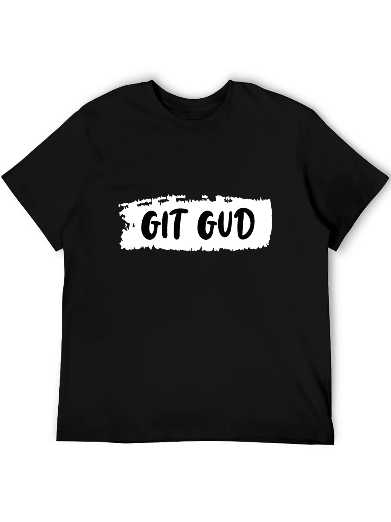 Git Gud T-Shirt - Black Cotton Tee for Coders