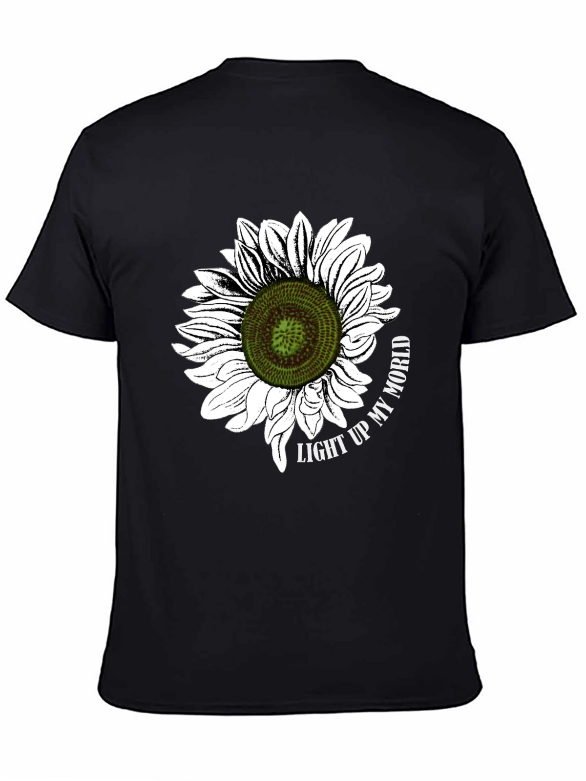 Sunflower Graphic T-Shirt - Light Up My World Black Tee