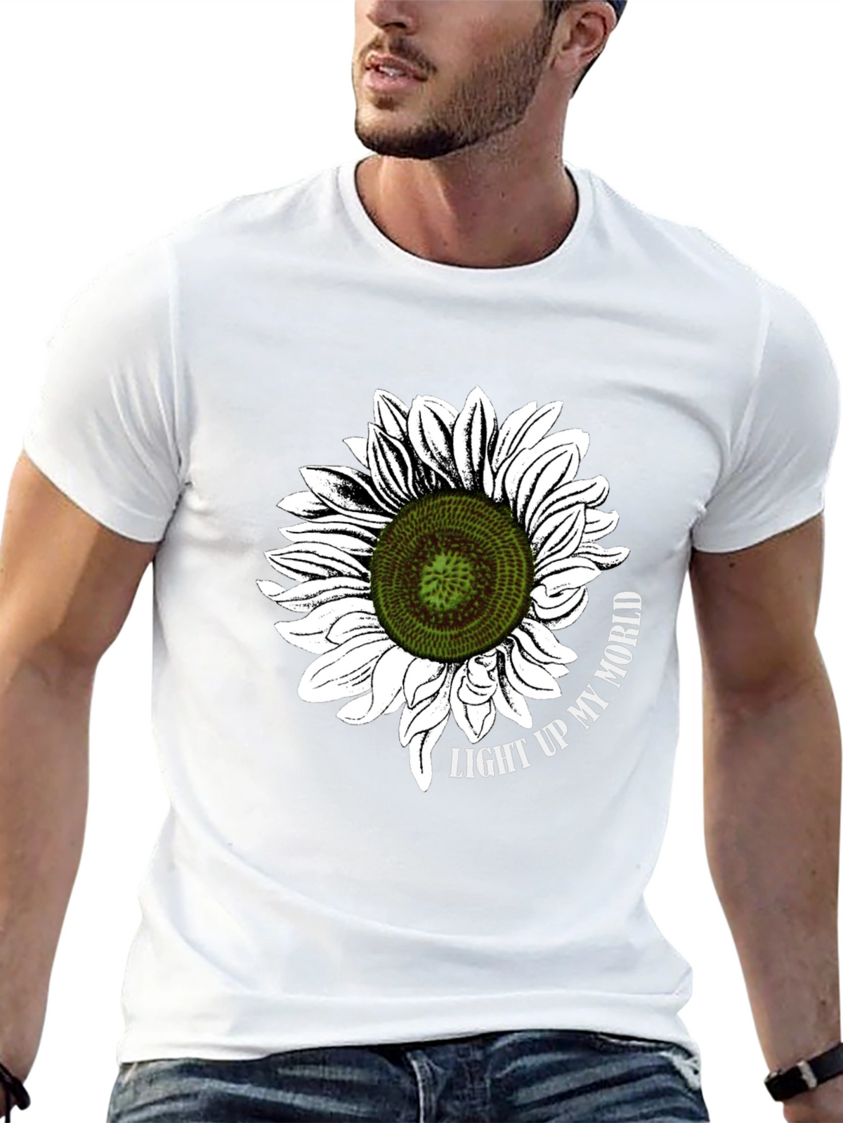 Sunflower Graphic T-Shirt - Light Up My World Black Tee