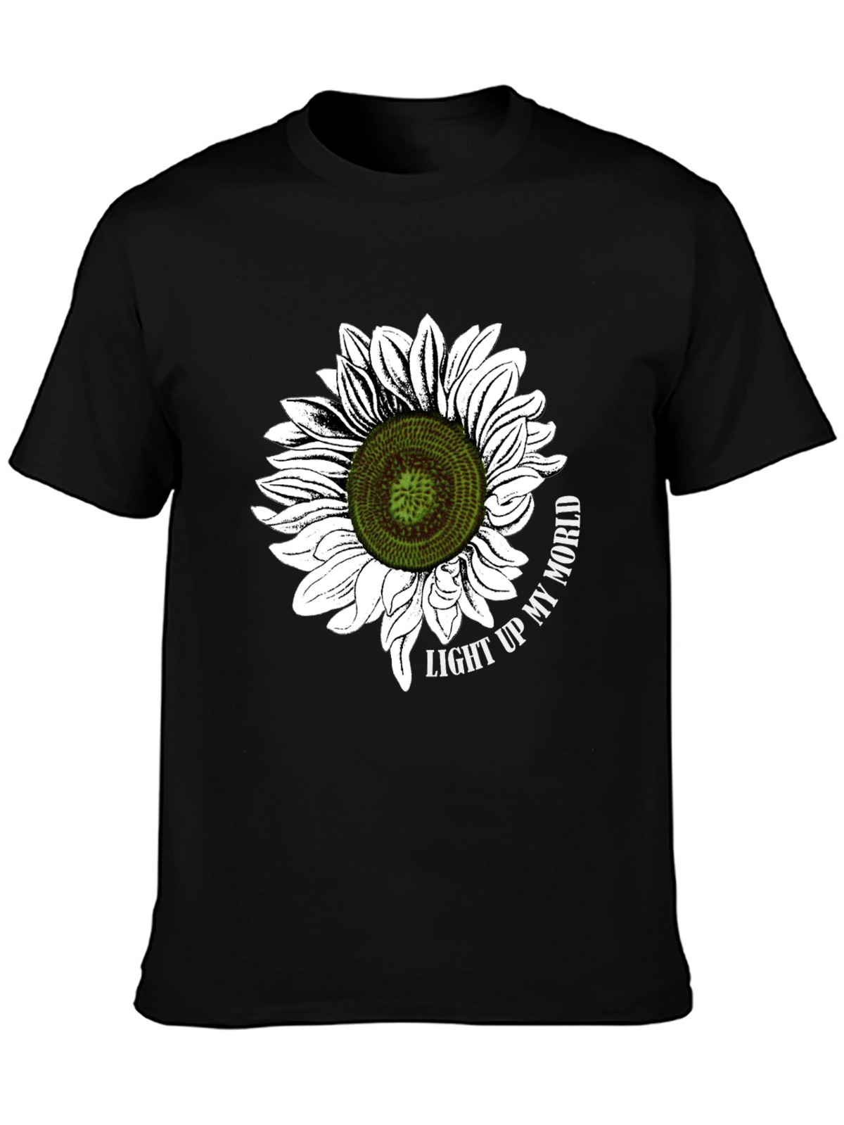 Sunflower Graphic T-Shirt - Light Up My World Black Tee