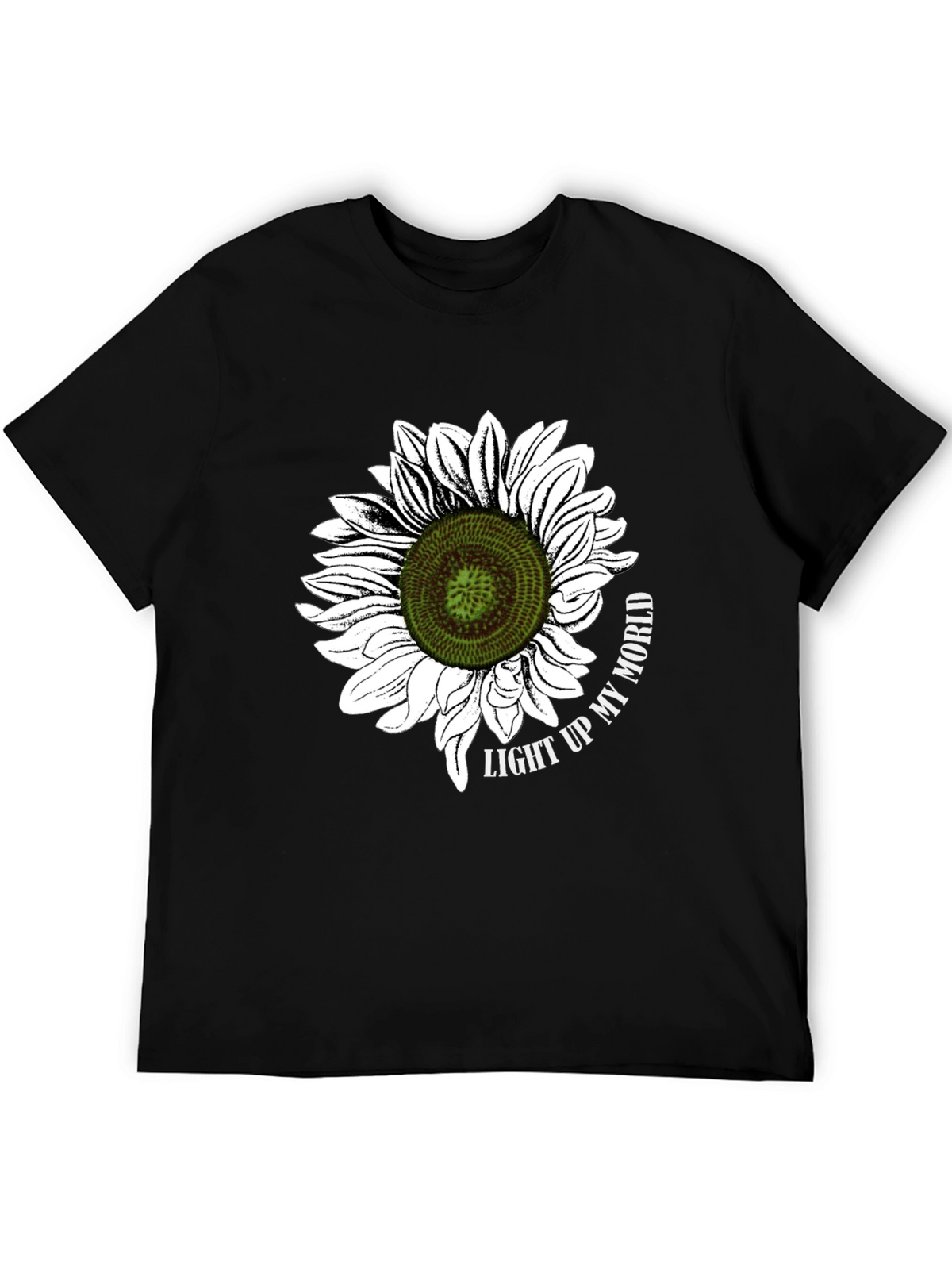 Sunflower Graphic T-Shirt - Light Up My World Black Tee