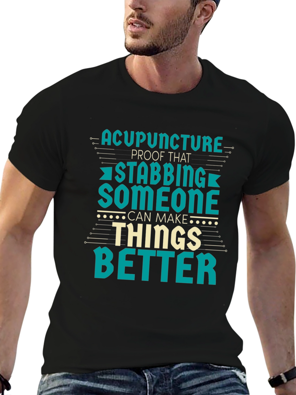 Acupuncture Stabbing Humor T-Shirt