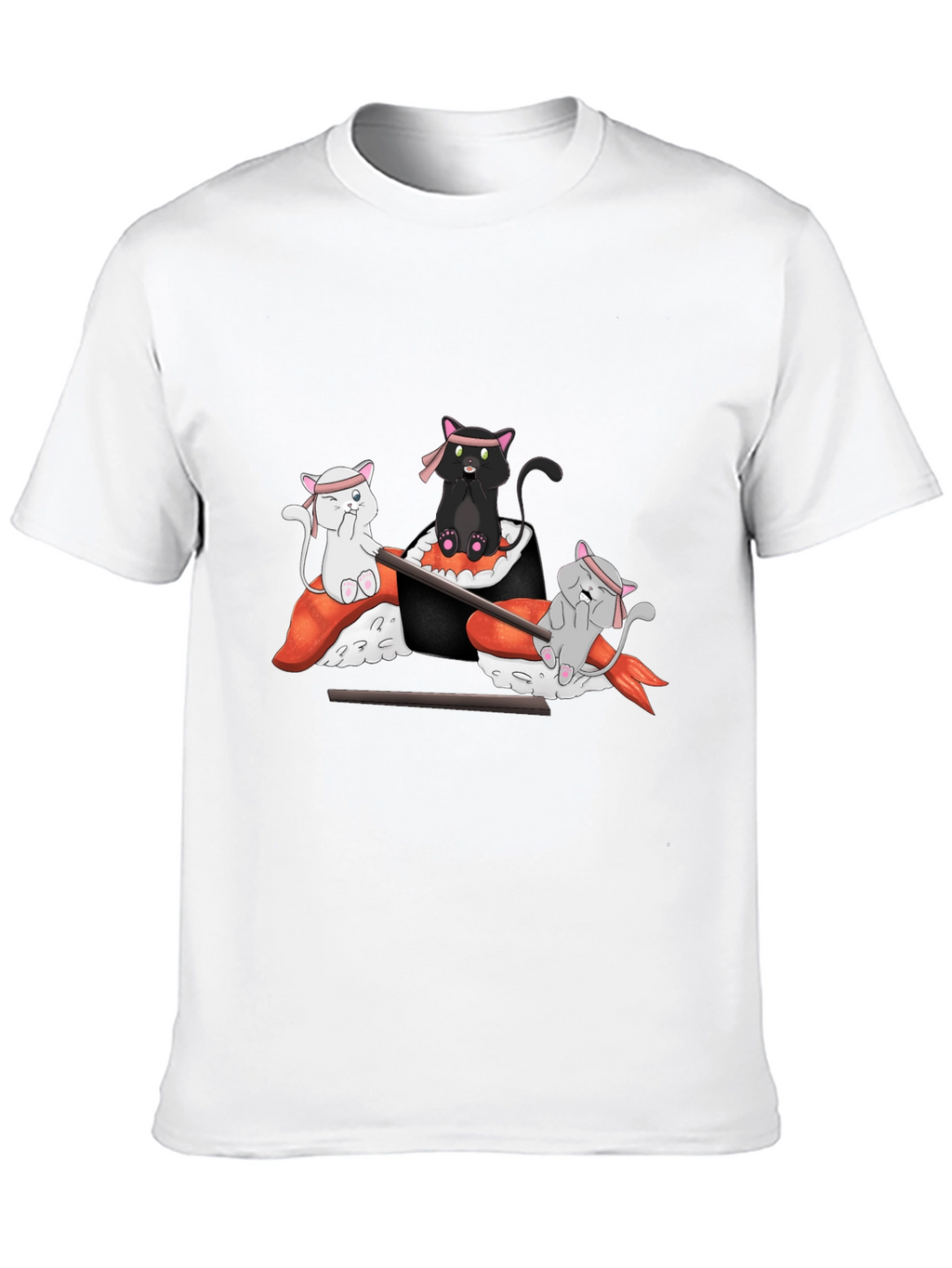 Sushi Cat T-Shirt: Cute Anime Design