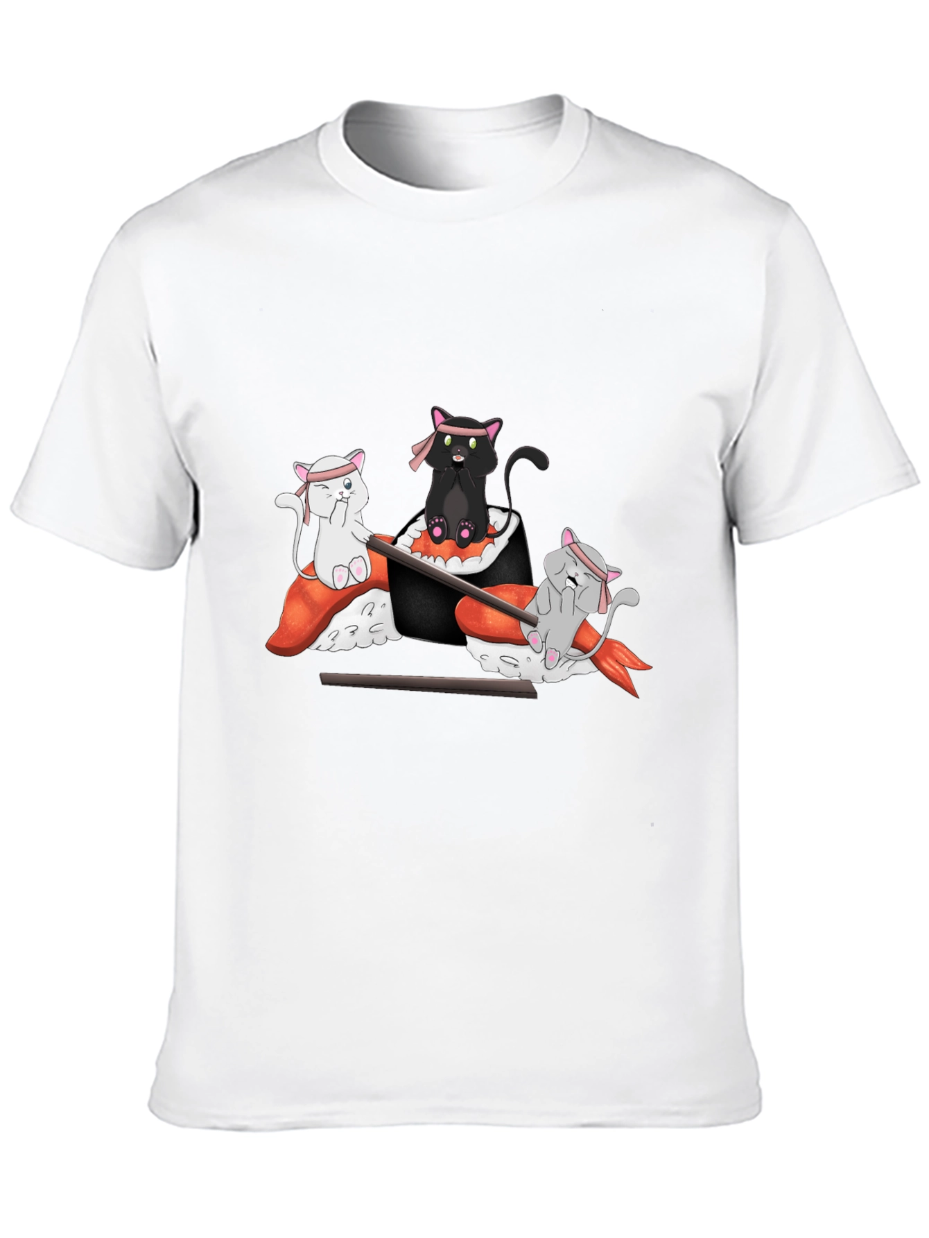 Sushi Cat T-Shirt: Cute Anime Design