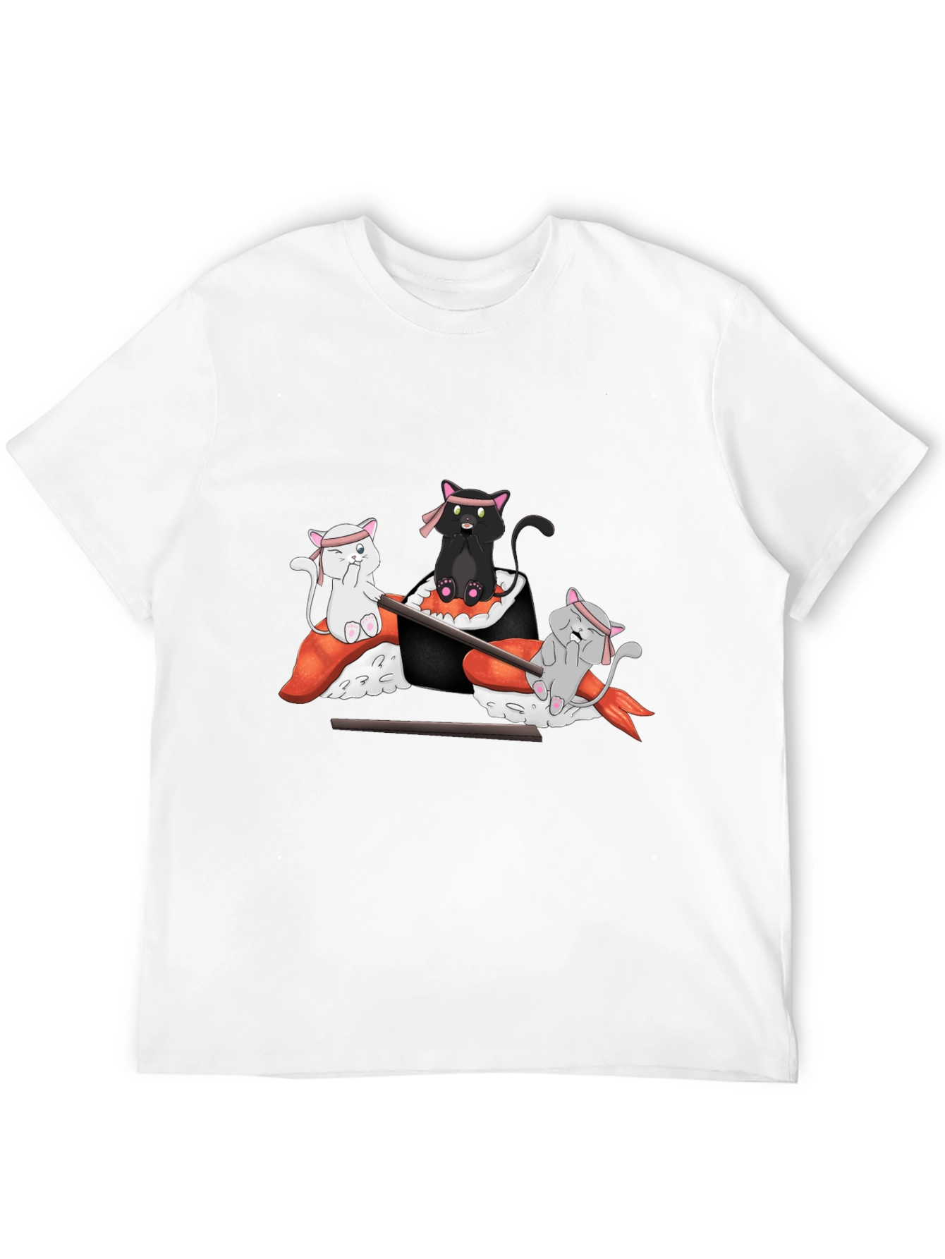 Sushi Cat T-Shirt: Cute Anime Design