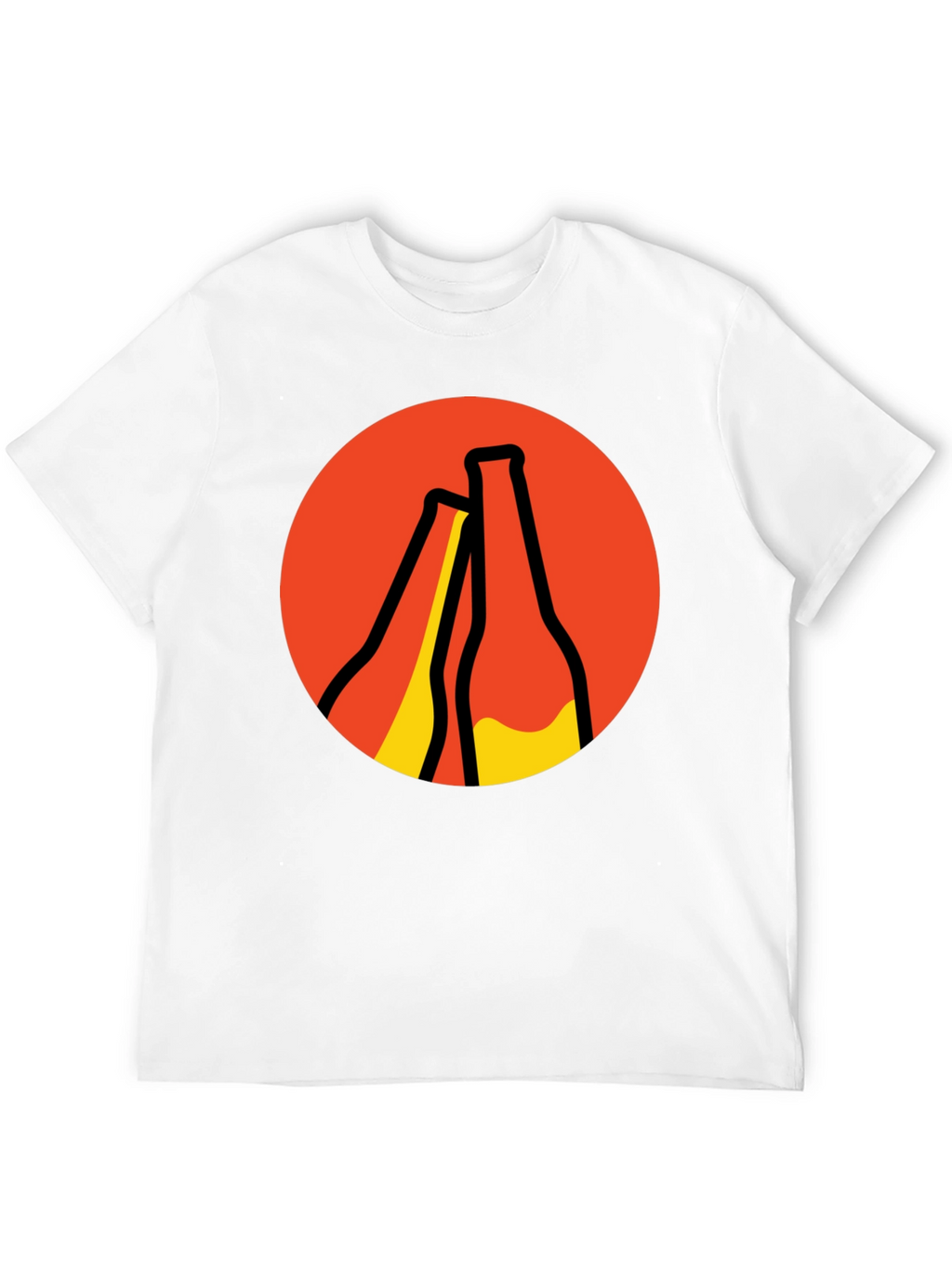 Retro Beer Bottle Graphic T-Shirt - Black
