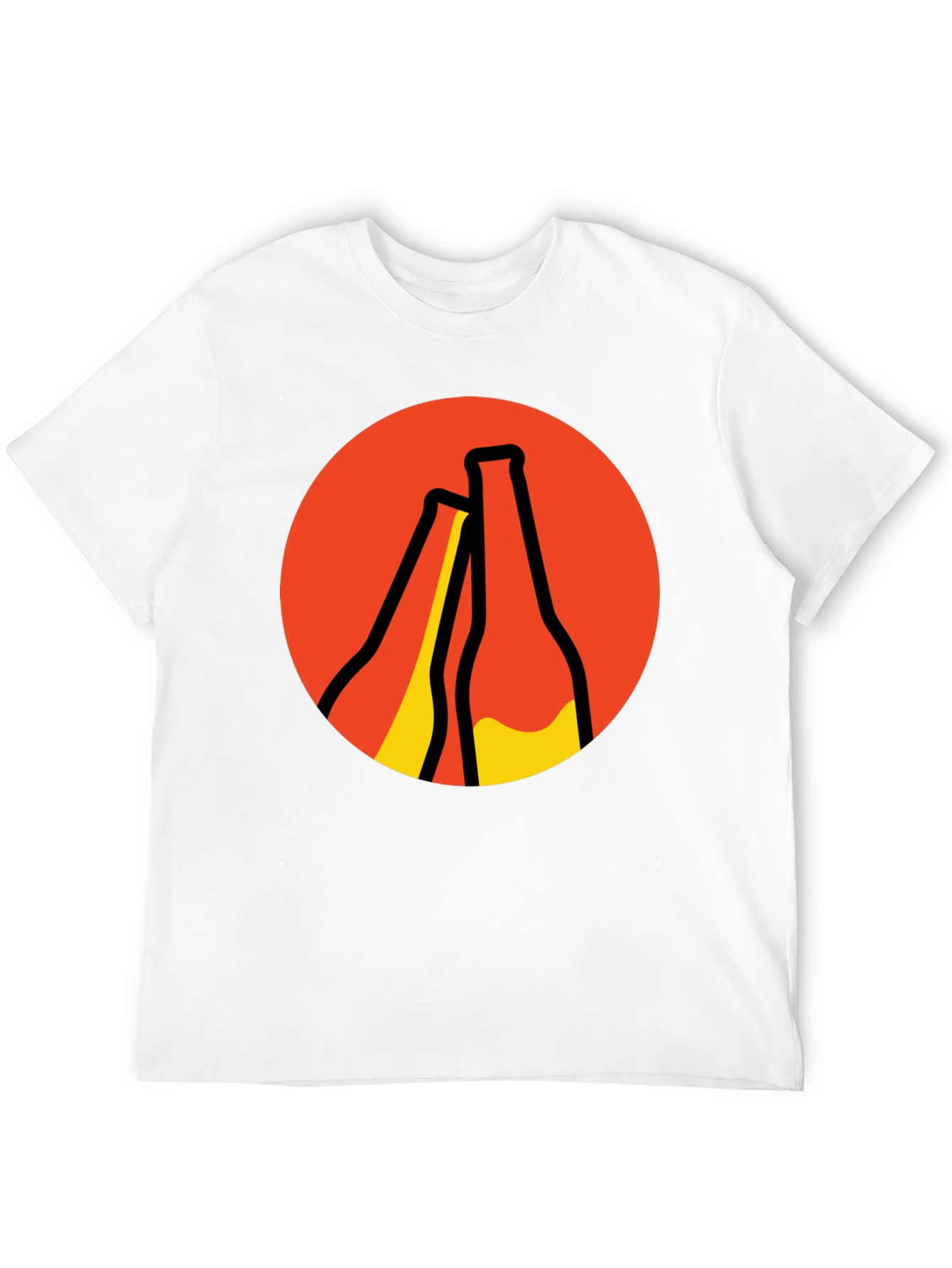 Retro Beer Bottle Graphic T-Shirt - Black